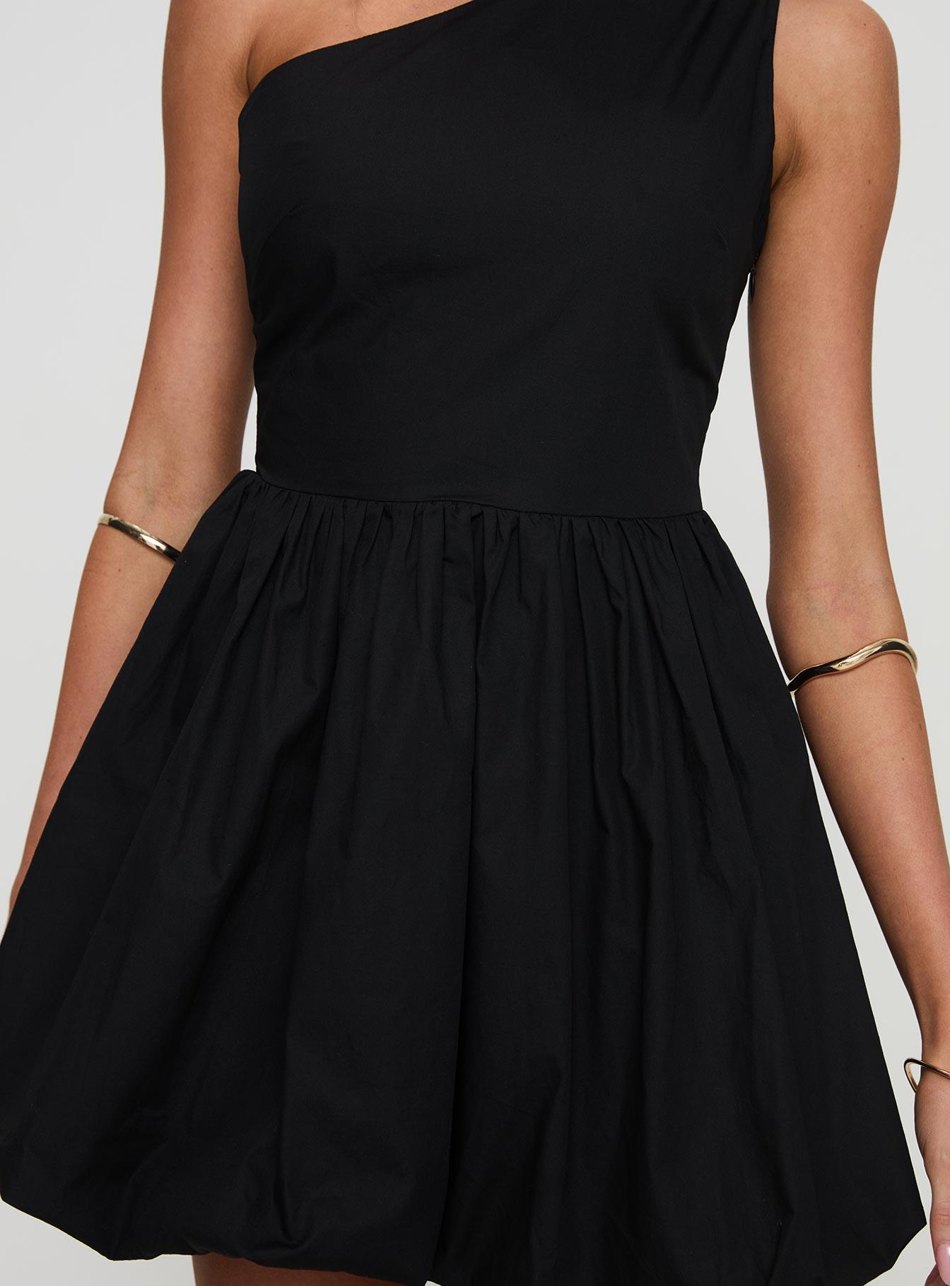 Debut Bubble Hem Mini Dress Black Product Image