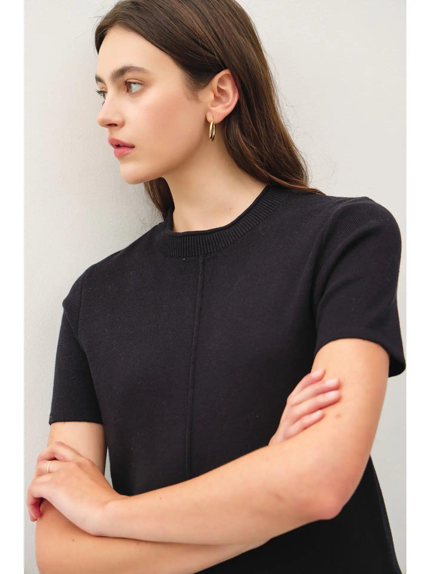 Exposed Seam Sweater Dress Product Image