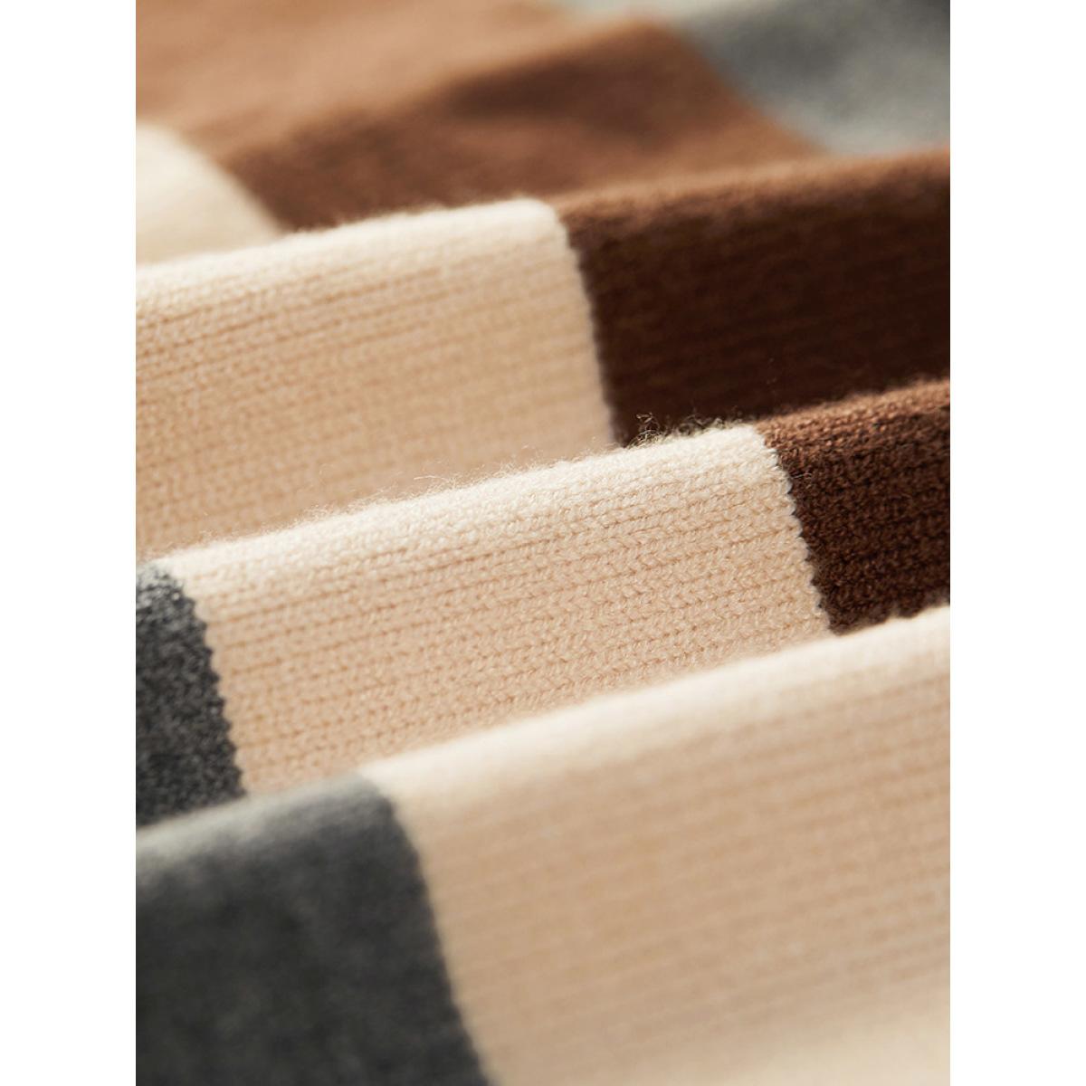 Plus Size Colorblock Contrast Sleeveless Open Front Tunic Cardigan DarkGray Women Casual Loose Sleeveless Dailywear Cardigans BloomChic 28/5X Product Image