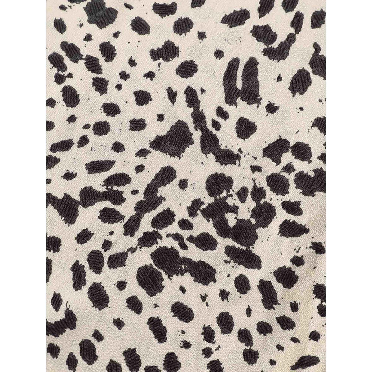 Plus Size Tan Leopard Crew Neck Ruffle Tiered Sleeve Blouse Women Elegant Short sleeve Round Neck Everyday Blouses BloomChic 14-16/1X Product Image