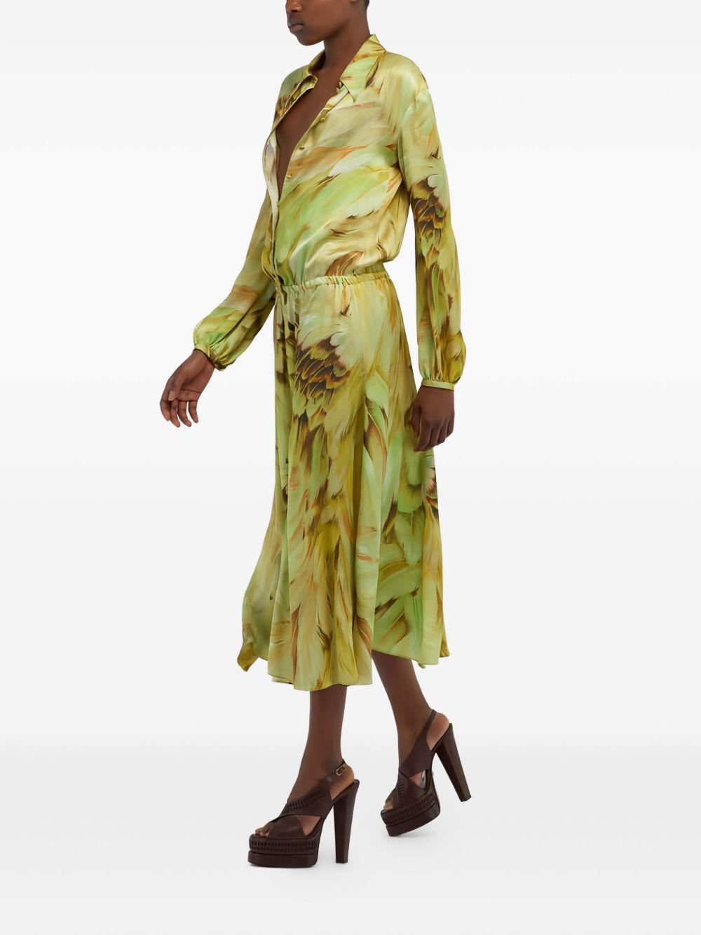 feather-print midi dress Product Image