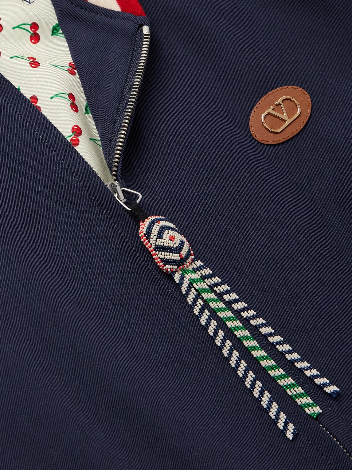 VALENTINO La Chat De La Maison Wool Bomber Jacket In Black Product Image