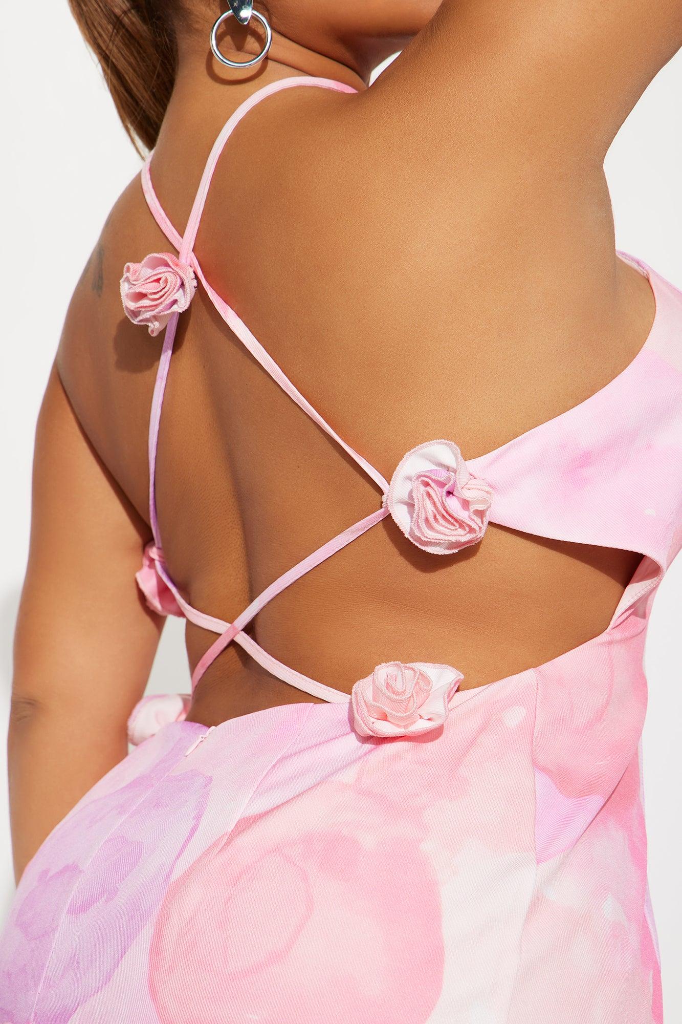 Candy Skies Mini Dress - Pink/combo Product Image