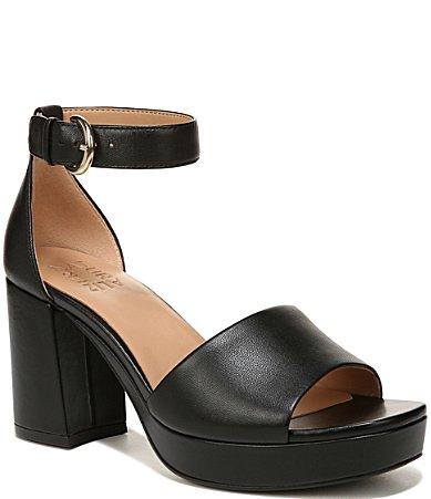 Naturalizer Pearlyn Leather Ankle Strap Platform Sandals Product Image