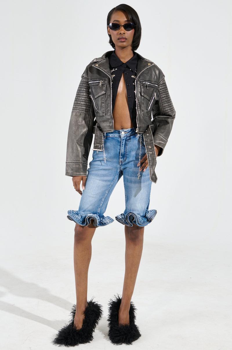 SAY MY NAME DISTRESSED MOTO Product Image