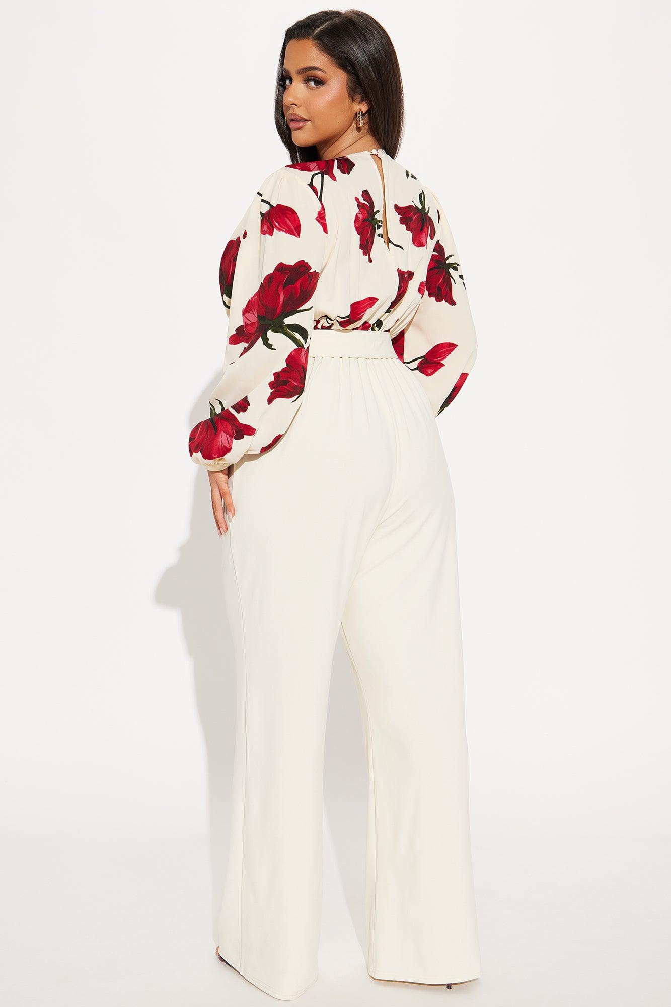 Wish You Well Jumpsuit - Cream/combo Product Image