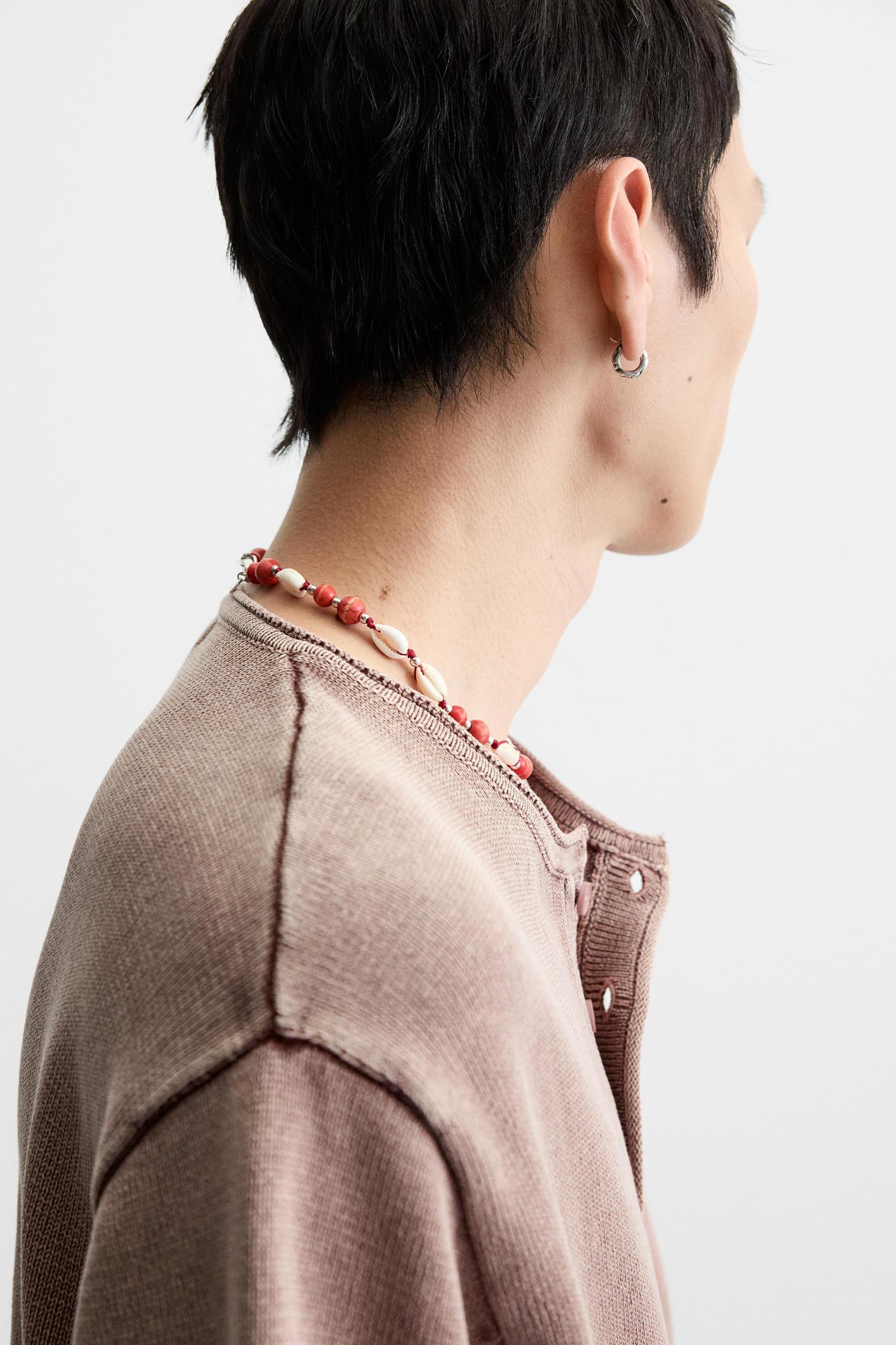 WASHED KNIT BUTTON-UP T-SHIRT Product Image