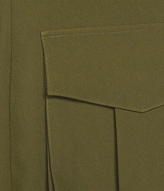 Le' AL.X Woven High Rise Cargo Pocket Wrap A-Line Coordinating Mini Skirt Product Image