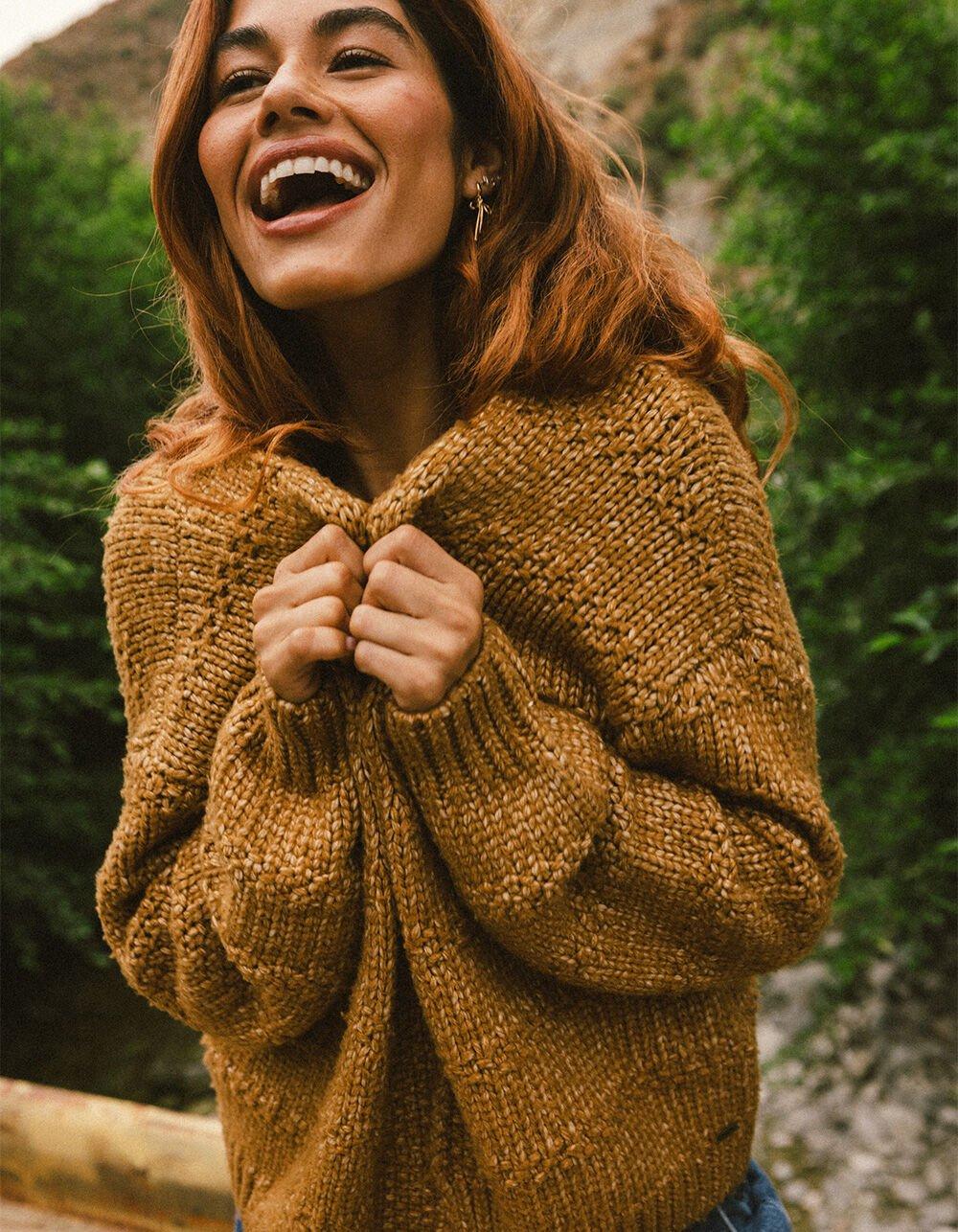 VOLCOM Deserts Edge Womens Cardigan - CAMEL Product Image