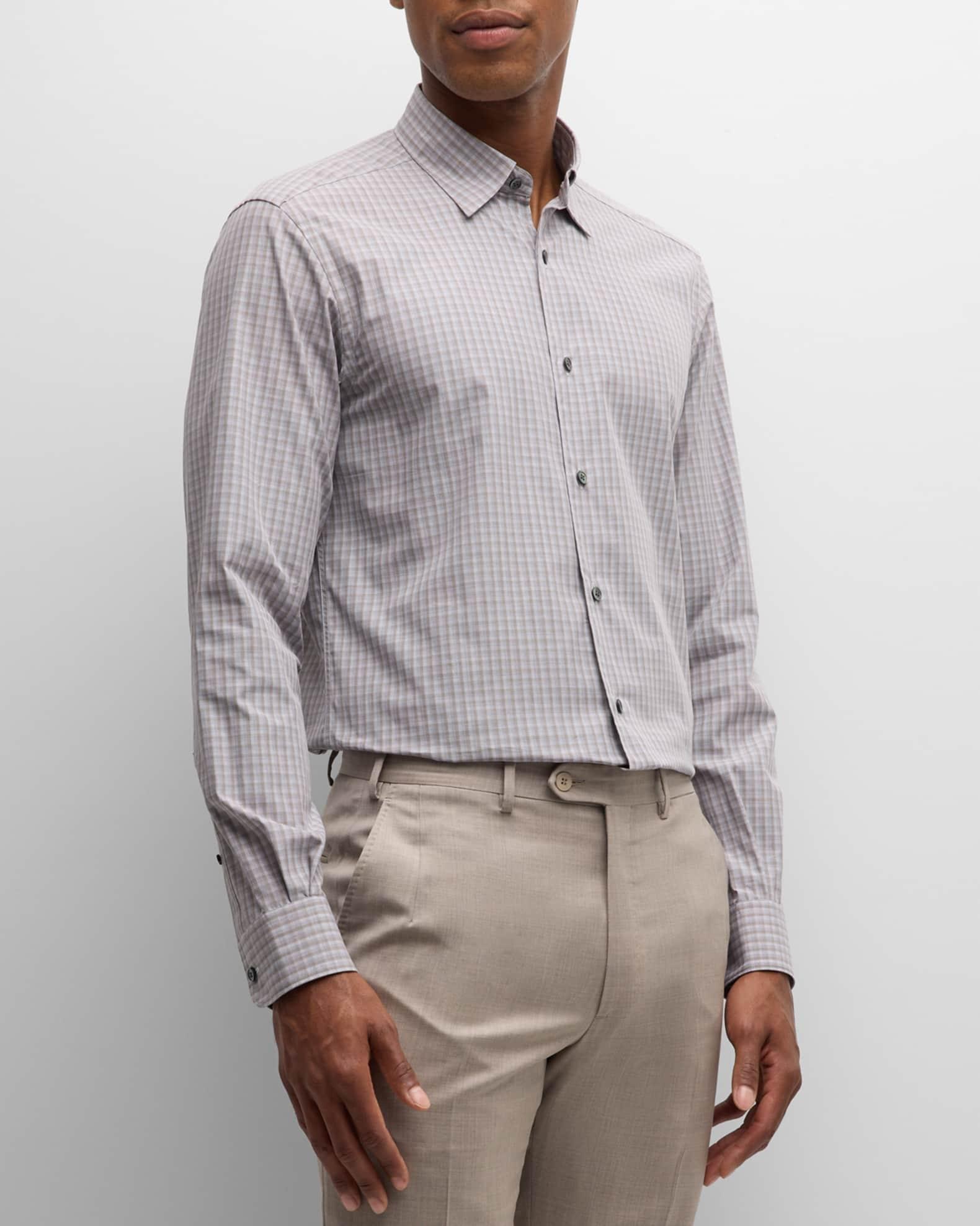 Men's Centoquaranta Melange Cotton Sport Shirt Product Image