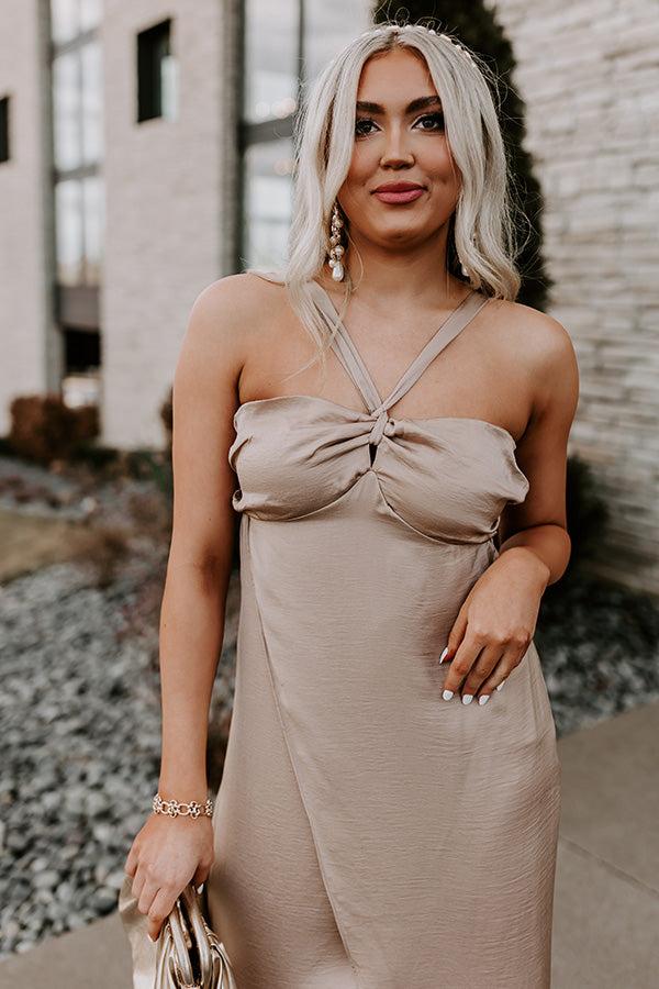 Up At Dawn Maxi In Warm Taupe Product Image