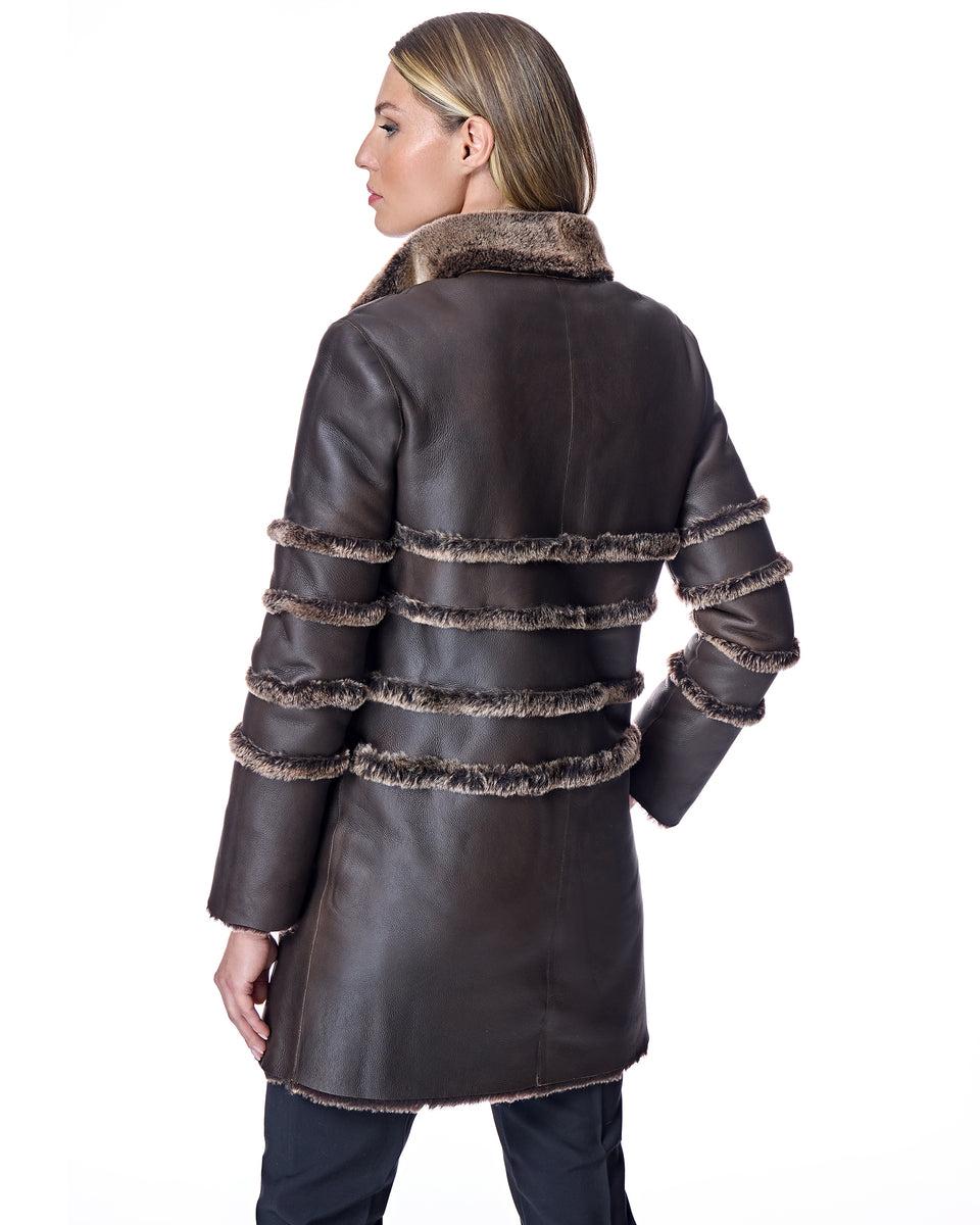 Maximilian Horizontal Shearling Jacket-Maximilian Product Image