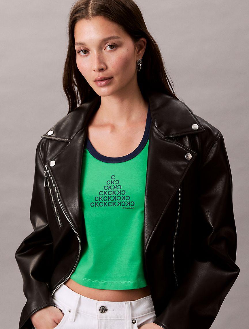 Monogram Logo Shape Graphic Slim T-Shirt Product Image