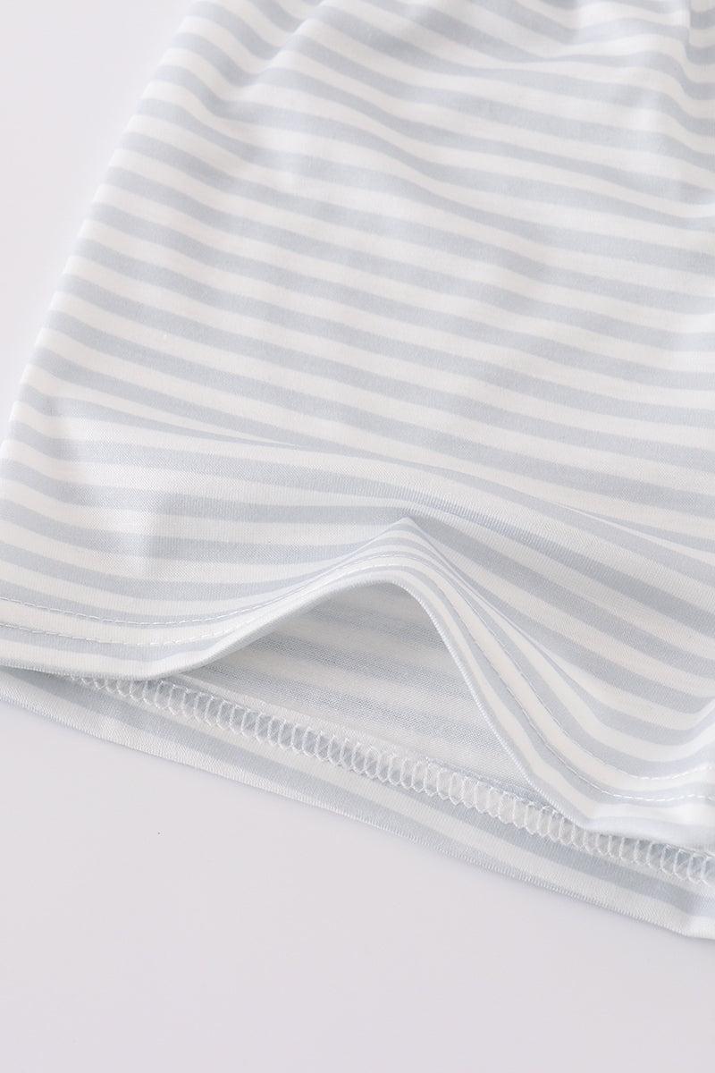 Blue gingham boy shorts set Product Image