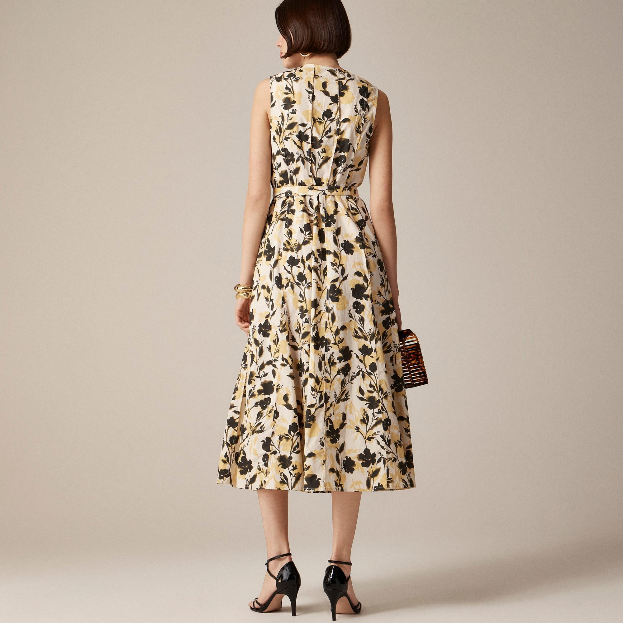 Seamed midi dress with removable belt Product Image