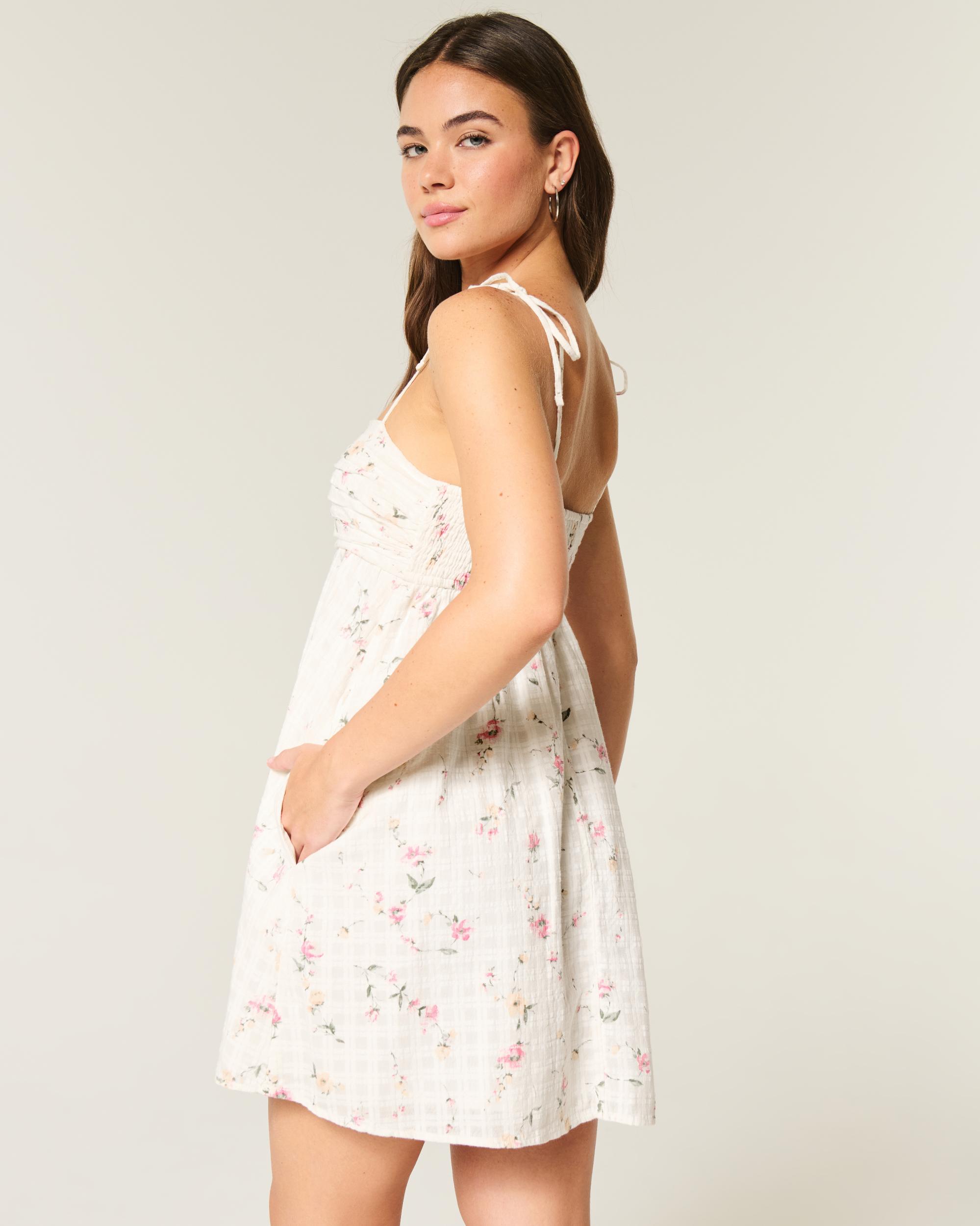 Babydoll Tie-Strap Mini Dress Product Image