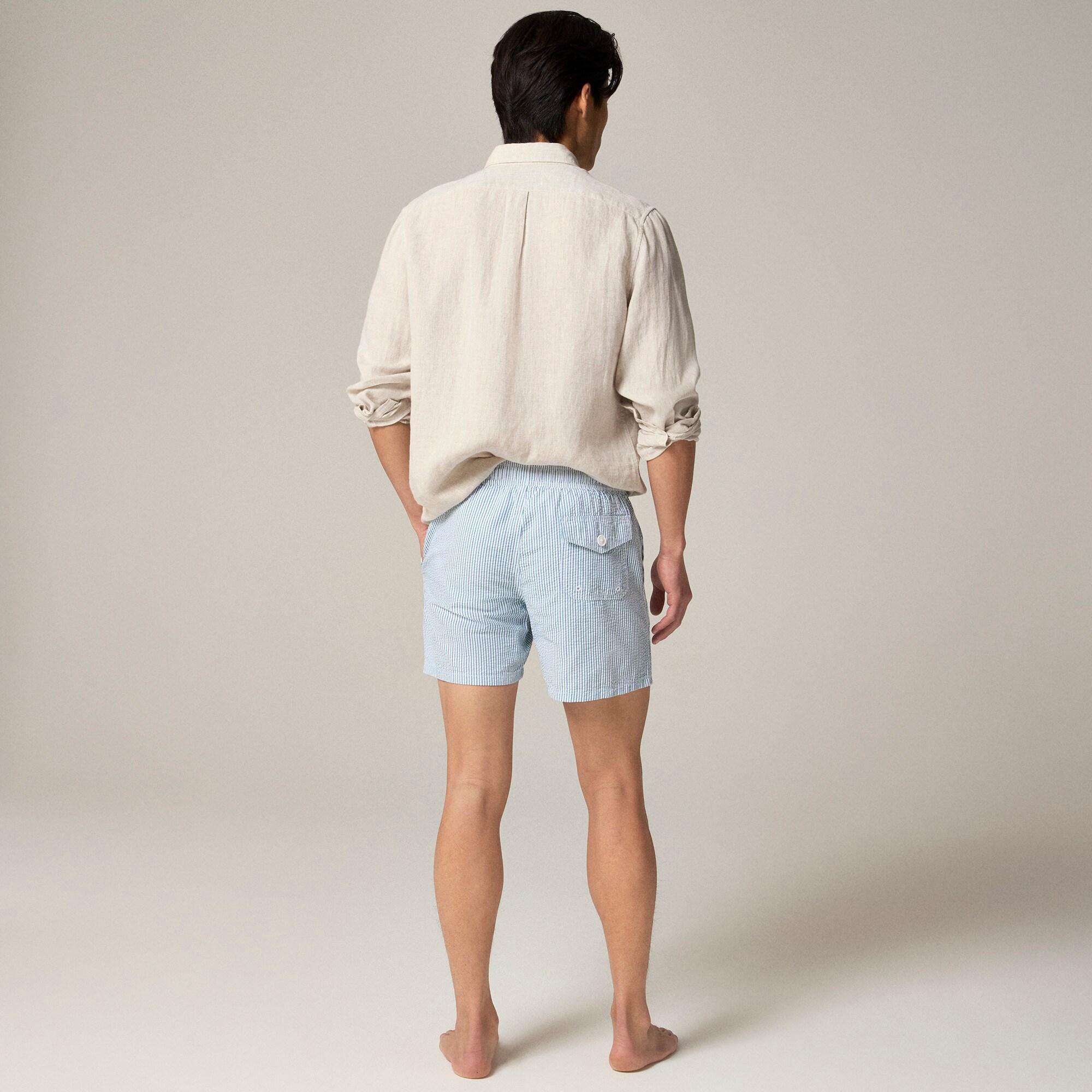 6'' swim trunk in seersucker Product Image