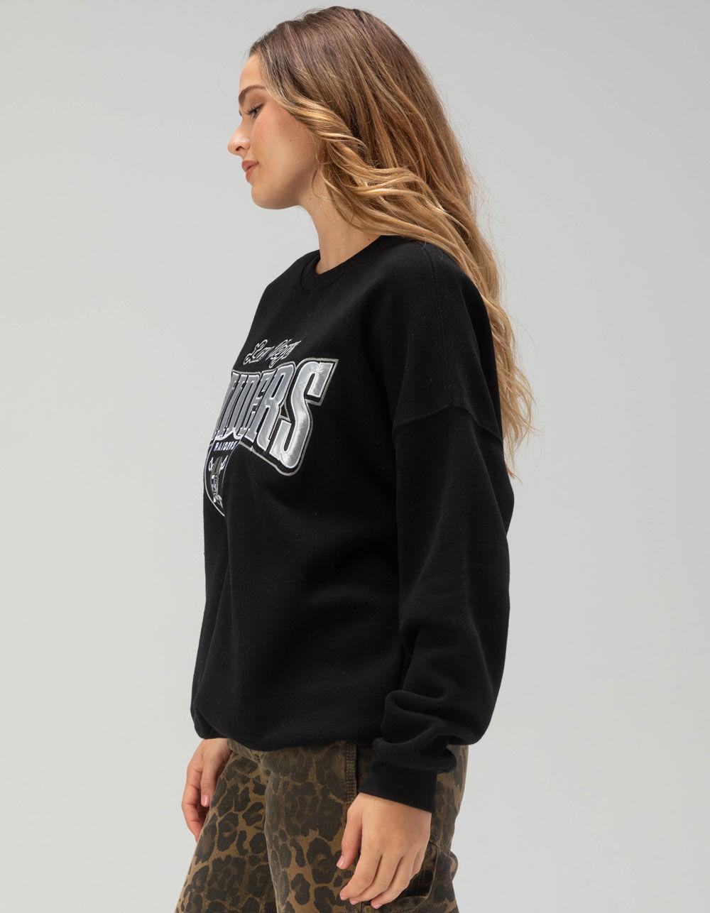 LAS VEGAS RAIDERS Womens Crewneck Sweatshirt - BLACK Product Image