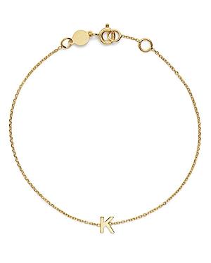 Womens 14K Yellow Gold Initial Charm Bracelet Product Image
