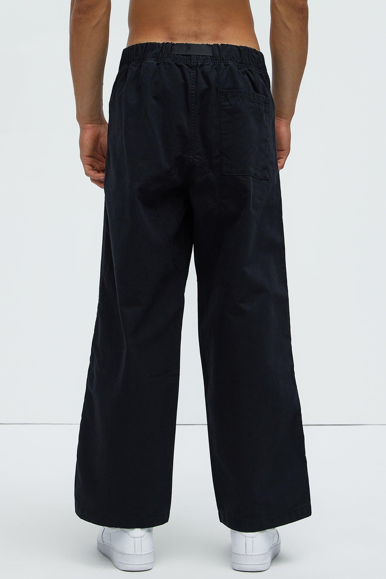 Barkley Belted Baggy Pants - Black Product Image