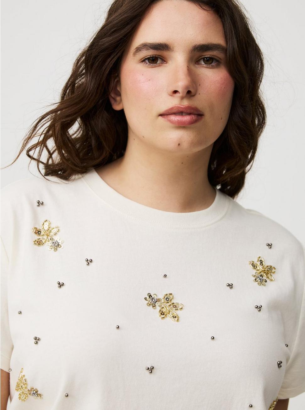 Embellished Crew Tee Product Image