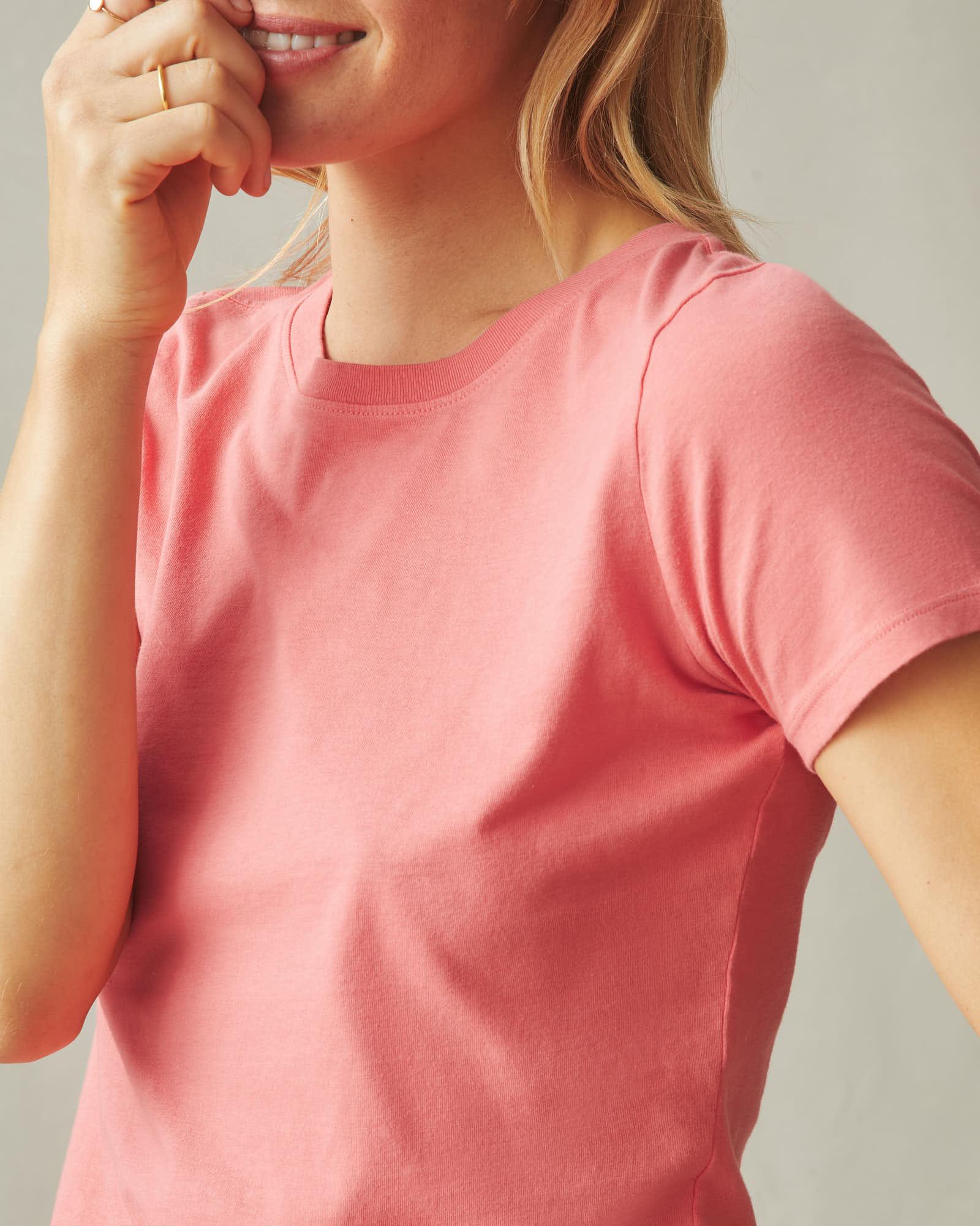 Women's Classic Cotton Crew Tee - Spiced Coral Product Image