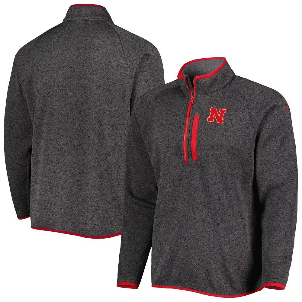 Men's Columbia Gray Nebraska Huskers Canyon Point Raglan Half-Zip Top, Size: Medium, Grey Product Image