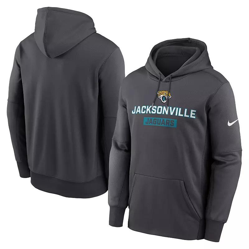 Men's Nike Anthracite Jacksonville Jaguars Prime Logo Name Split Pullover Hoodie,  Product Image