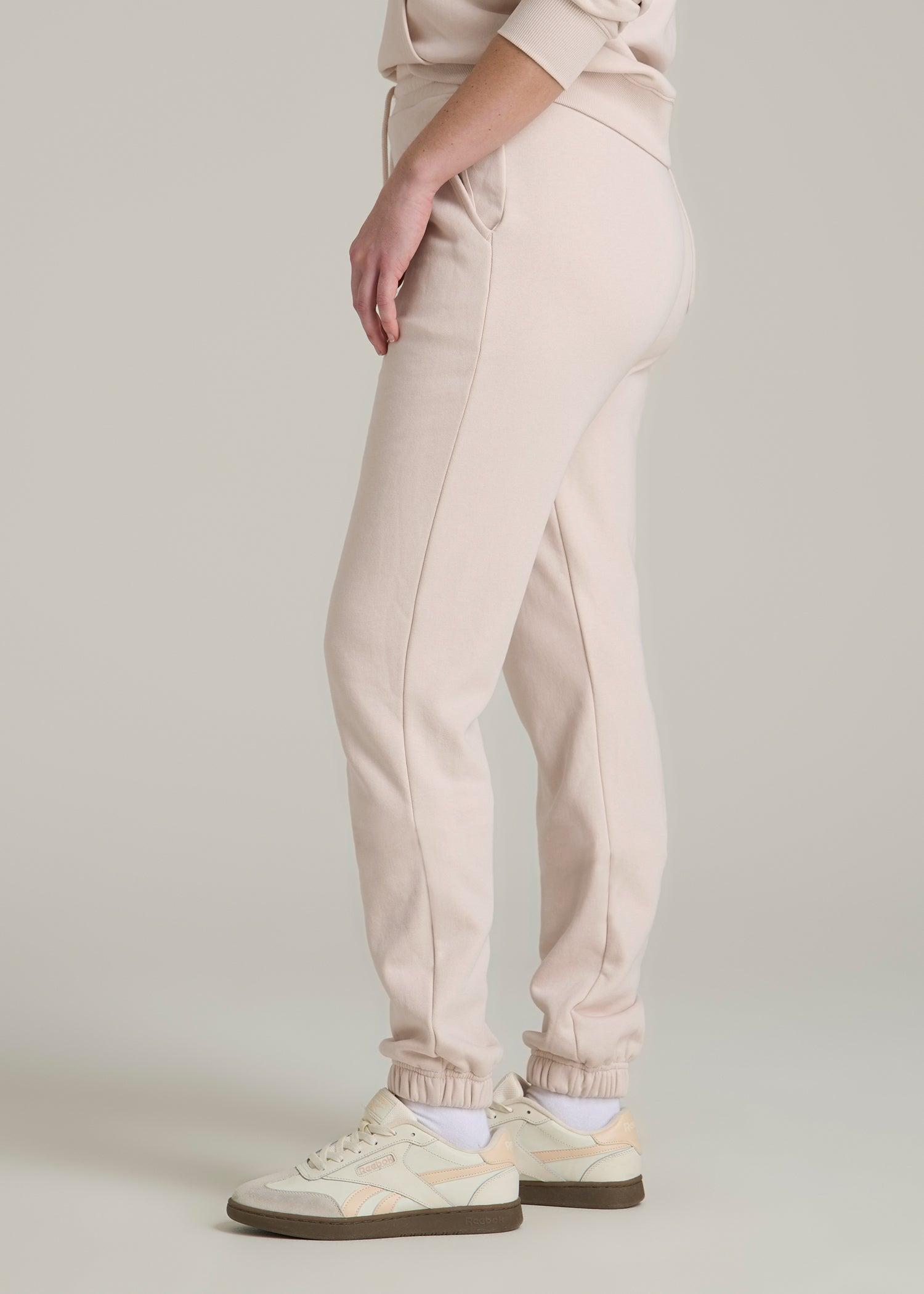 Wearever Fleece Slim Fit High-Waisted Women's Sweatpants for Tall Women in Shell Female Product Image