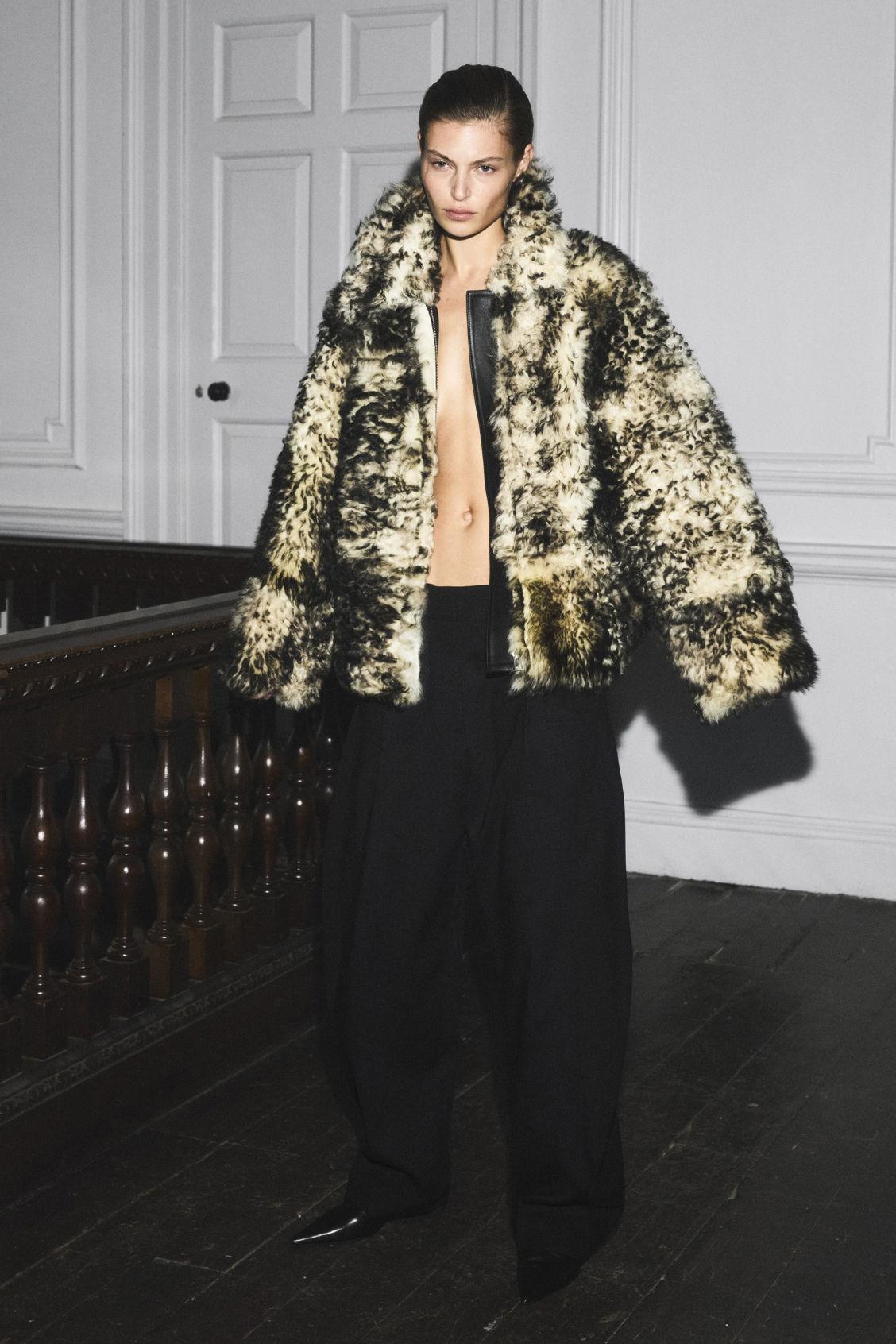 LEOPARD-EFFECT SHEARLING JACKET Product Image