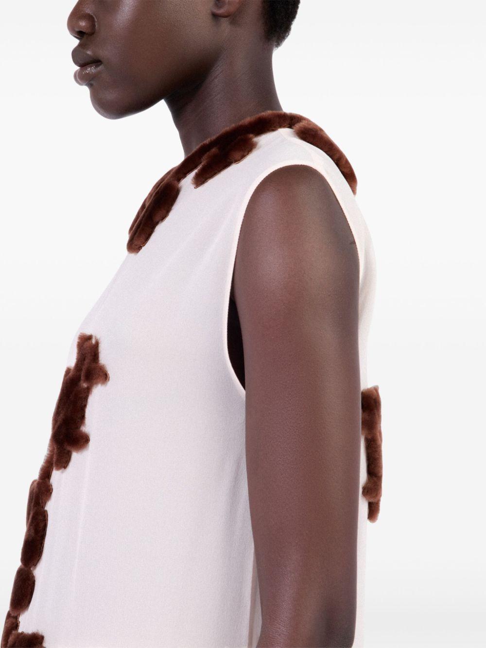 floral-embroidered silk midi dress Product Image