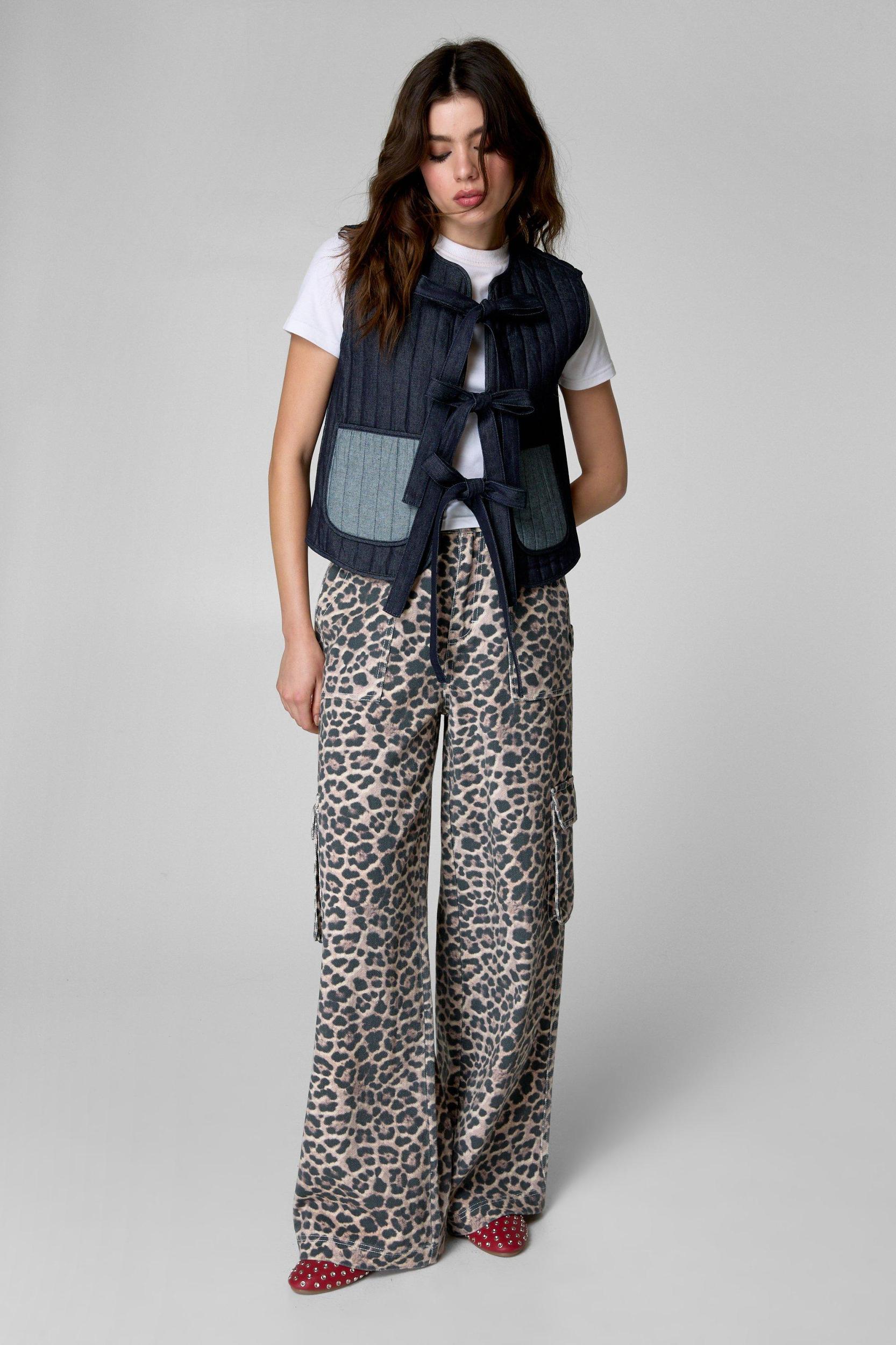 Tie Front Denim Gilet Product Image