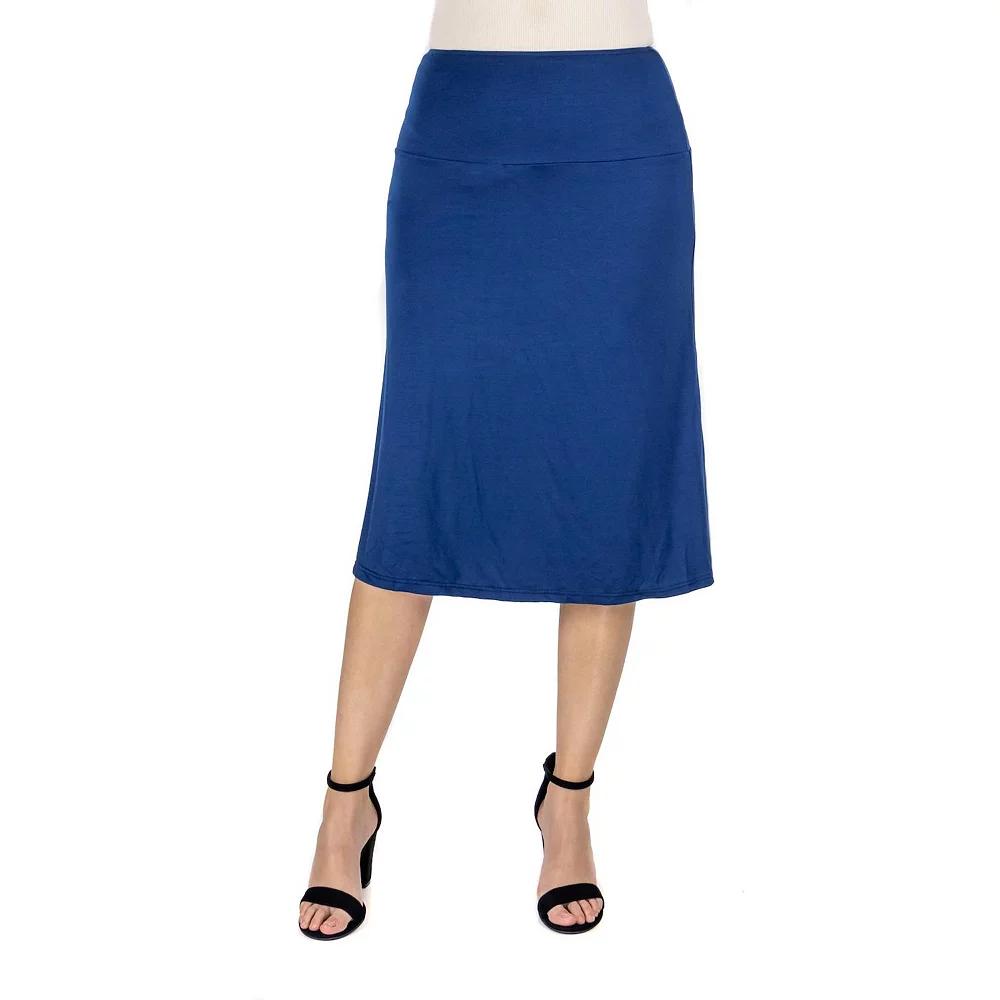 Maternity 24Seven Comfort Apparel A-Line Elastic Waist Skirt, Women's,  Product Image