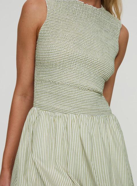 Narnie Mini Dress Sage Product Image