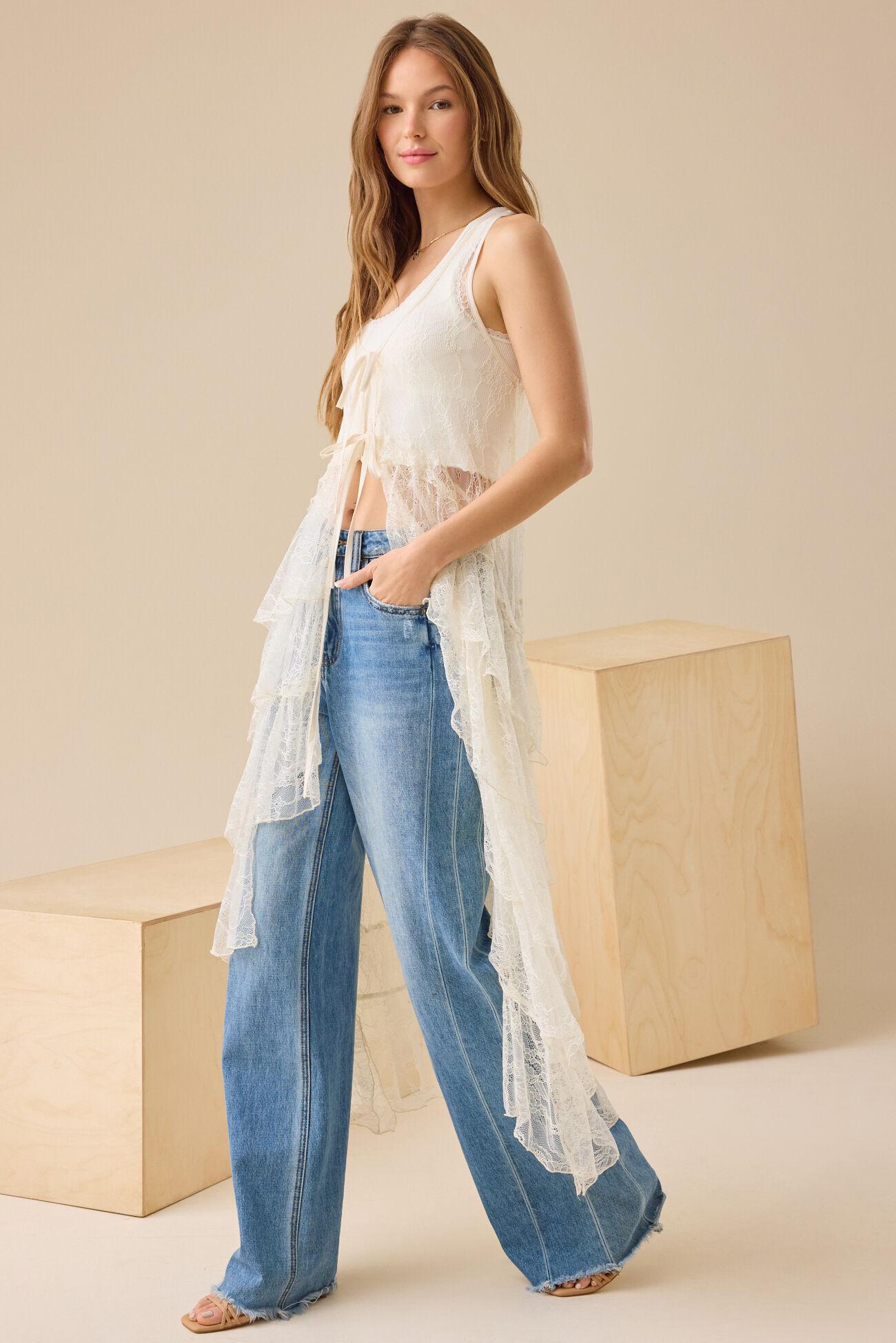 Lizzie Lace Ruffle Kimono Product Image