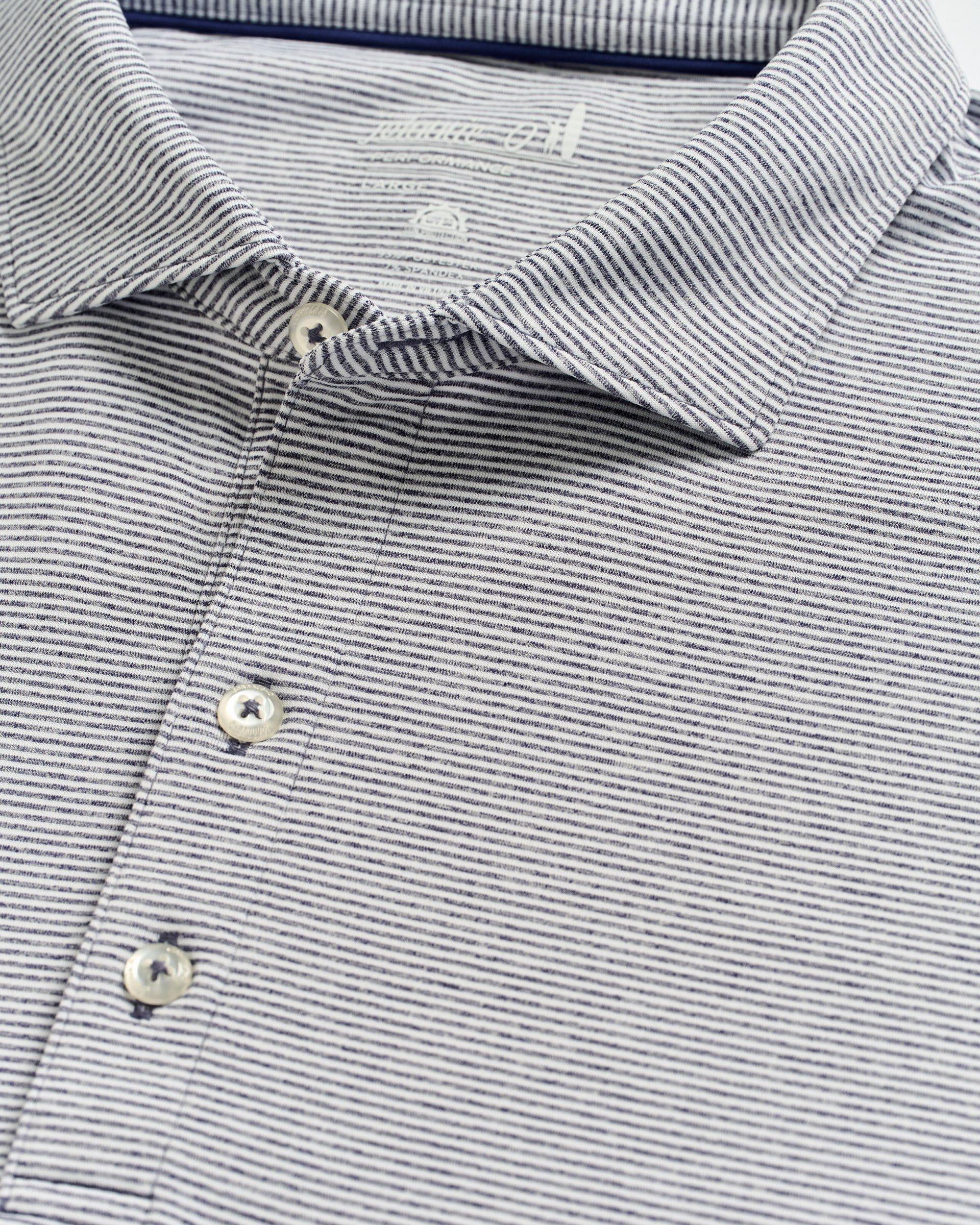 PerryGolf Performance Jersey Polo - Lyndonn Stripe Product Image