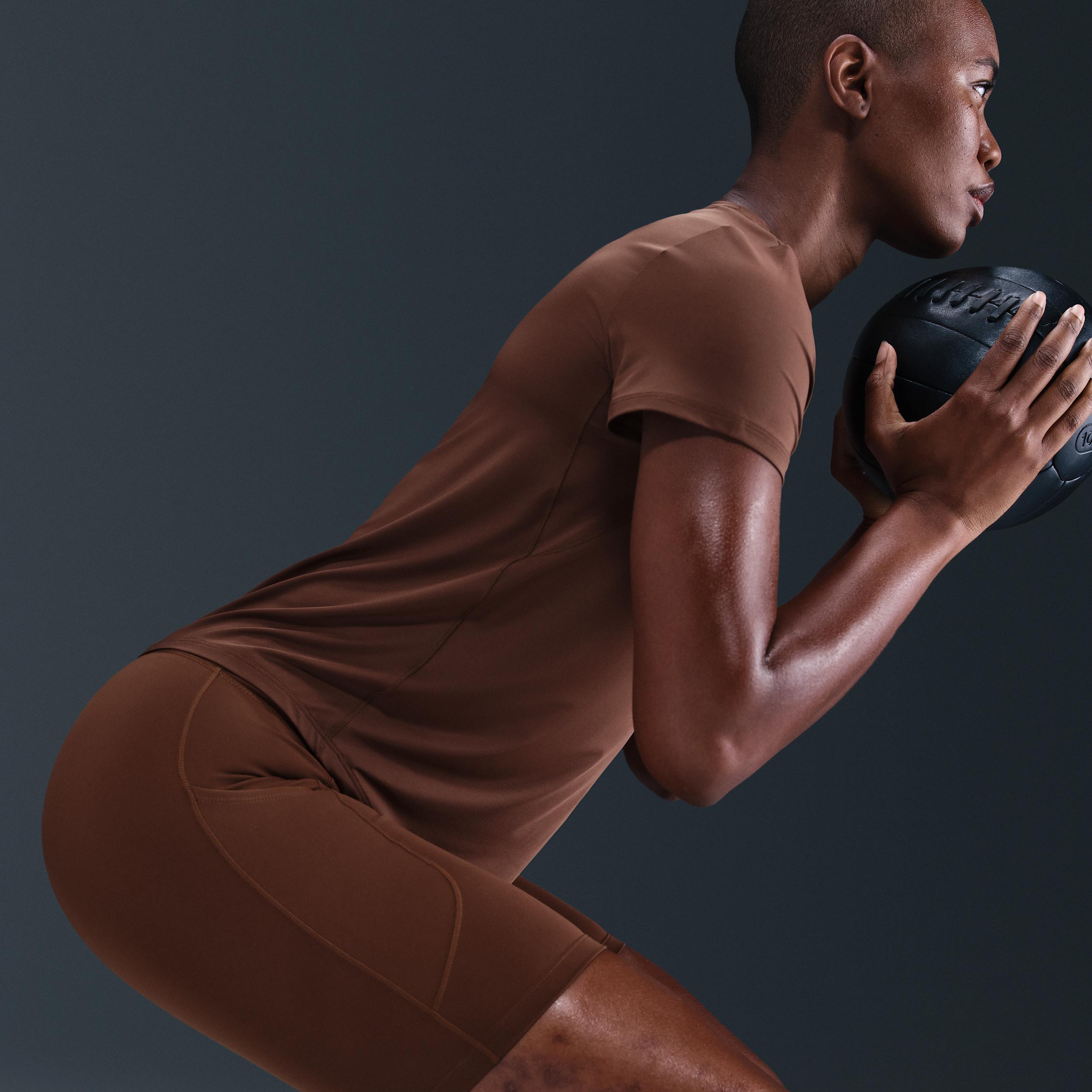 Nike Womens One High-Waisted 8 Biker Shorts with Pockets | FZ6758-265 Product Image