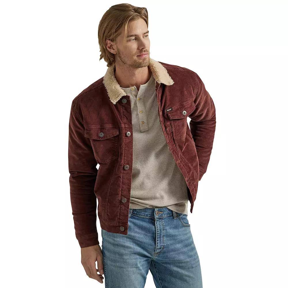 Men's Wrangler Sherpa Lined Jacket, Size: XXL, Bitter Brown Product Image