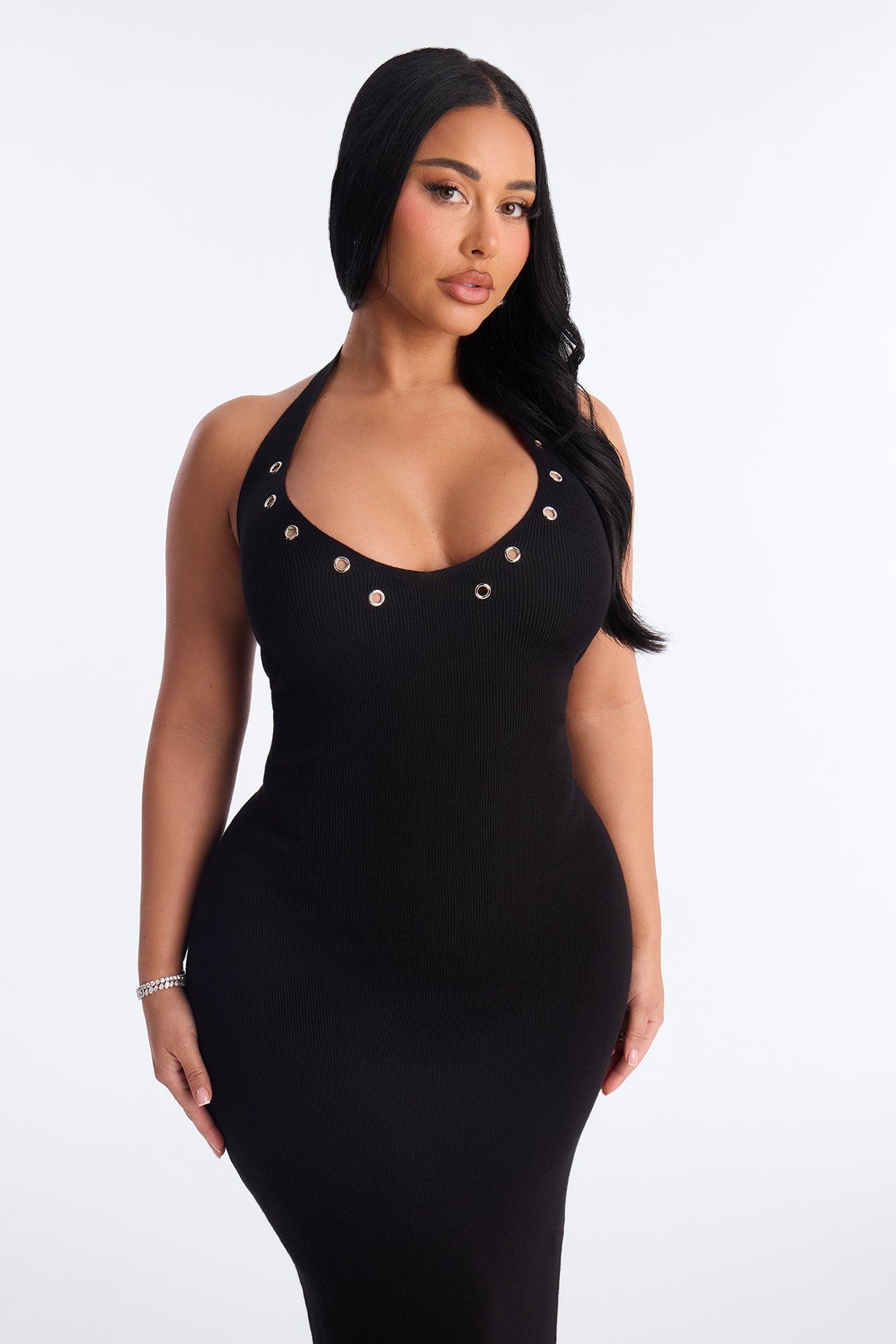 Switch It Up Halter Maxi Dress - Black Female Product Image