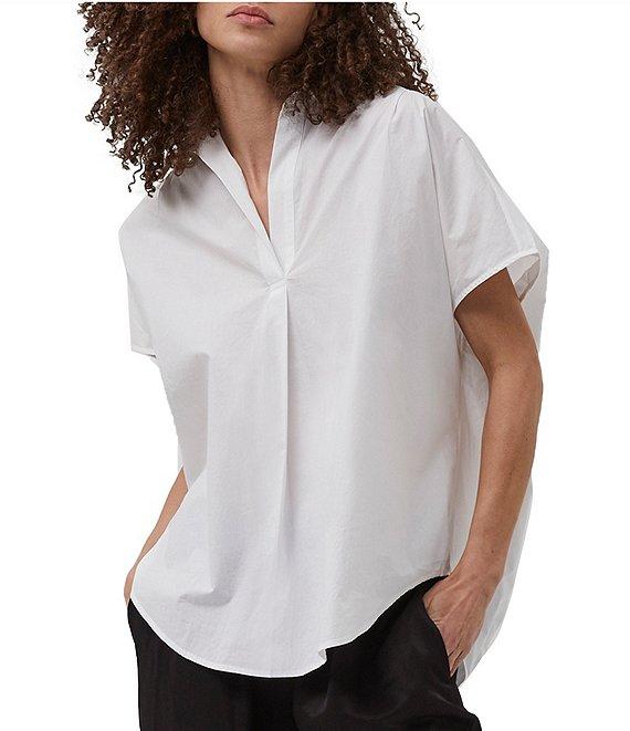French Connection Cele Rhodes Point Collar Neck Short Sleeve Shirt Product Image