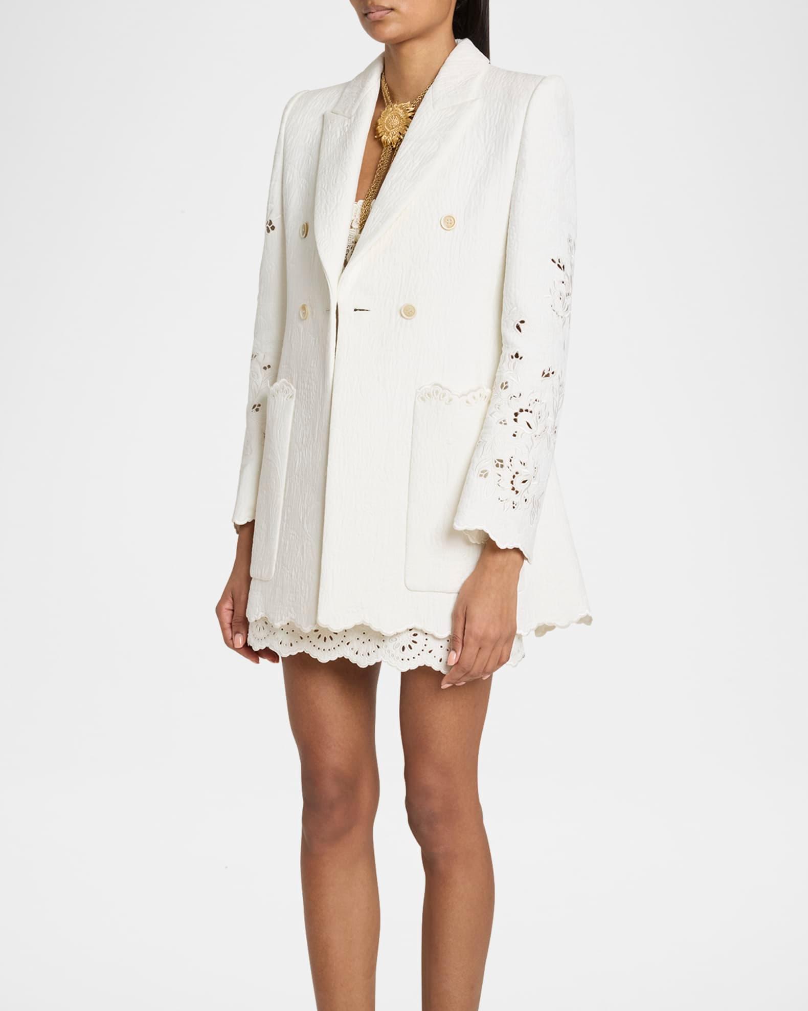 Embroidered Spongy Jacquard Jacket Product Image