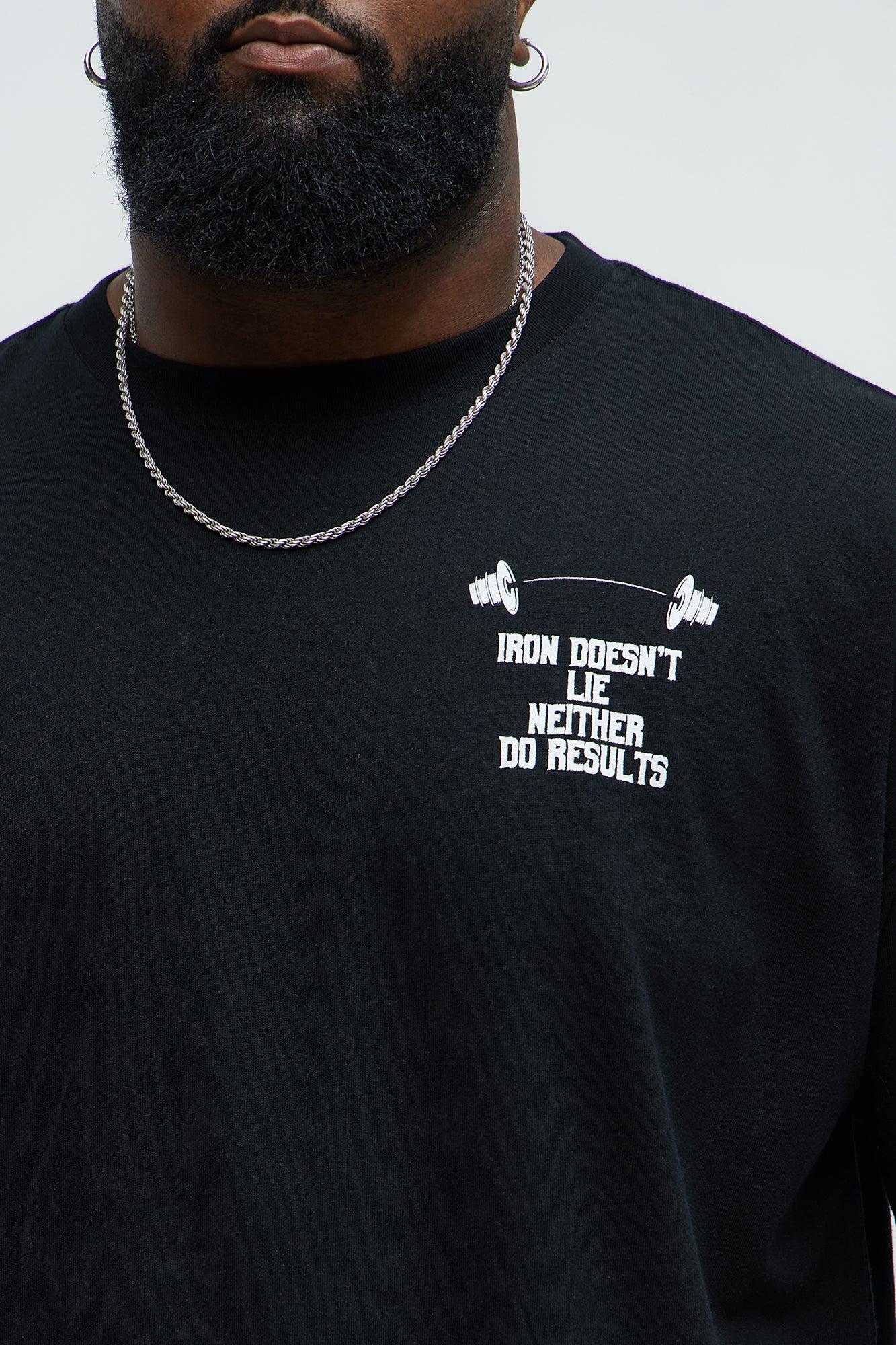 Iron Doesn't Lie Short Sleeve Oversized Tee - Black Product Image