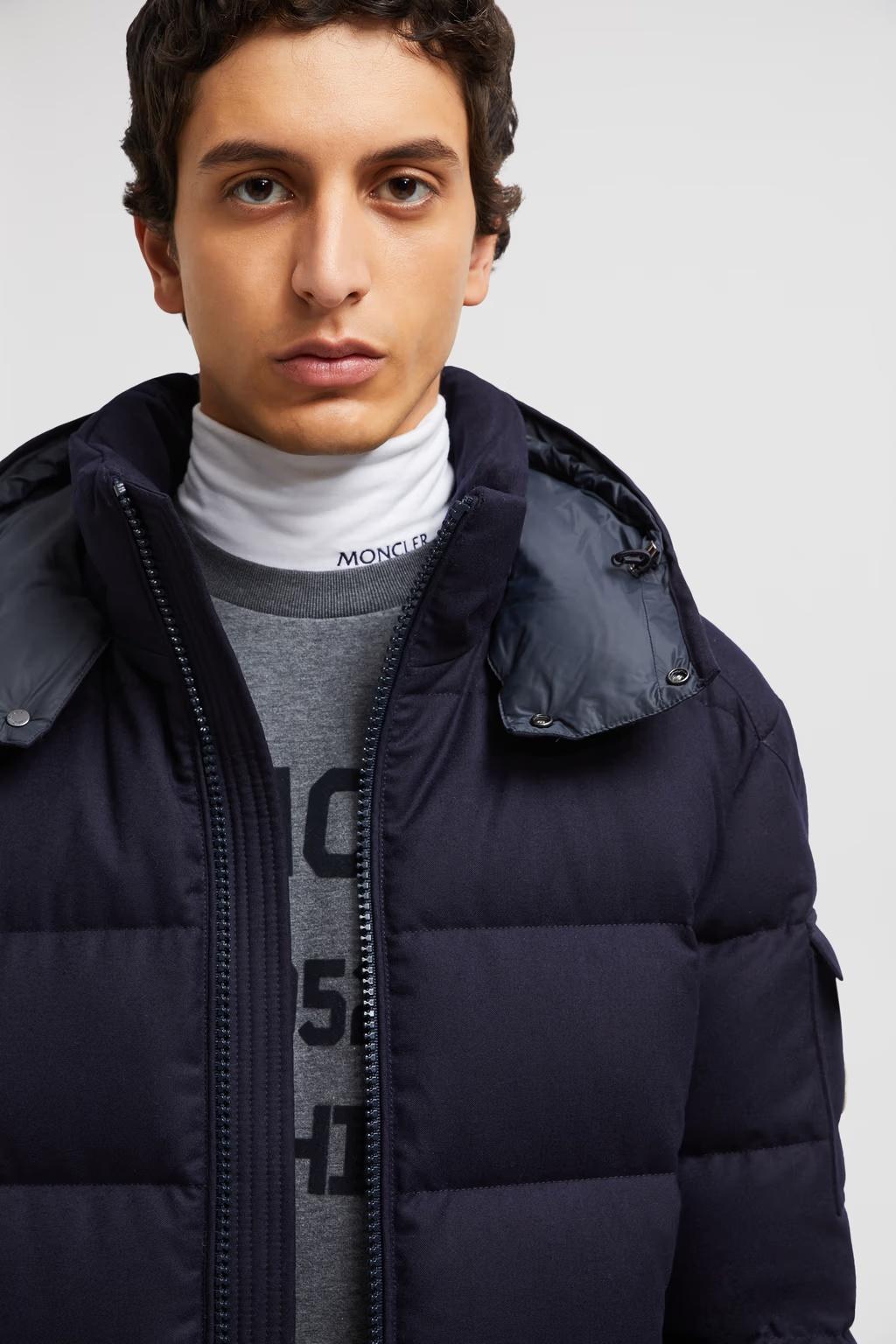 MONCLER Montgenevre Wool Down Jacket In Navy Product Image