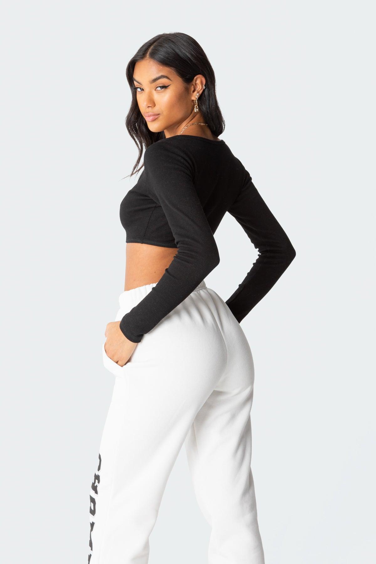 Romance Ribbed Crop Top Product Image