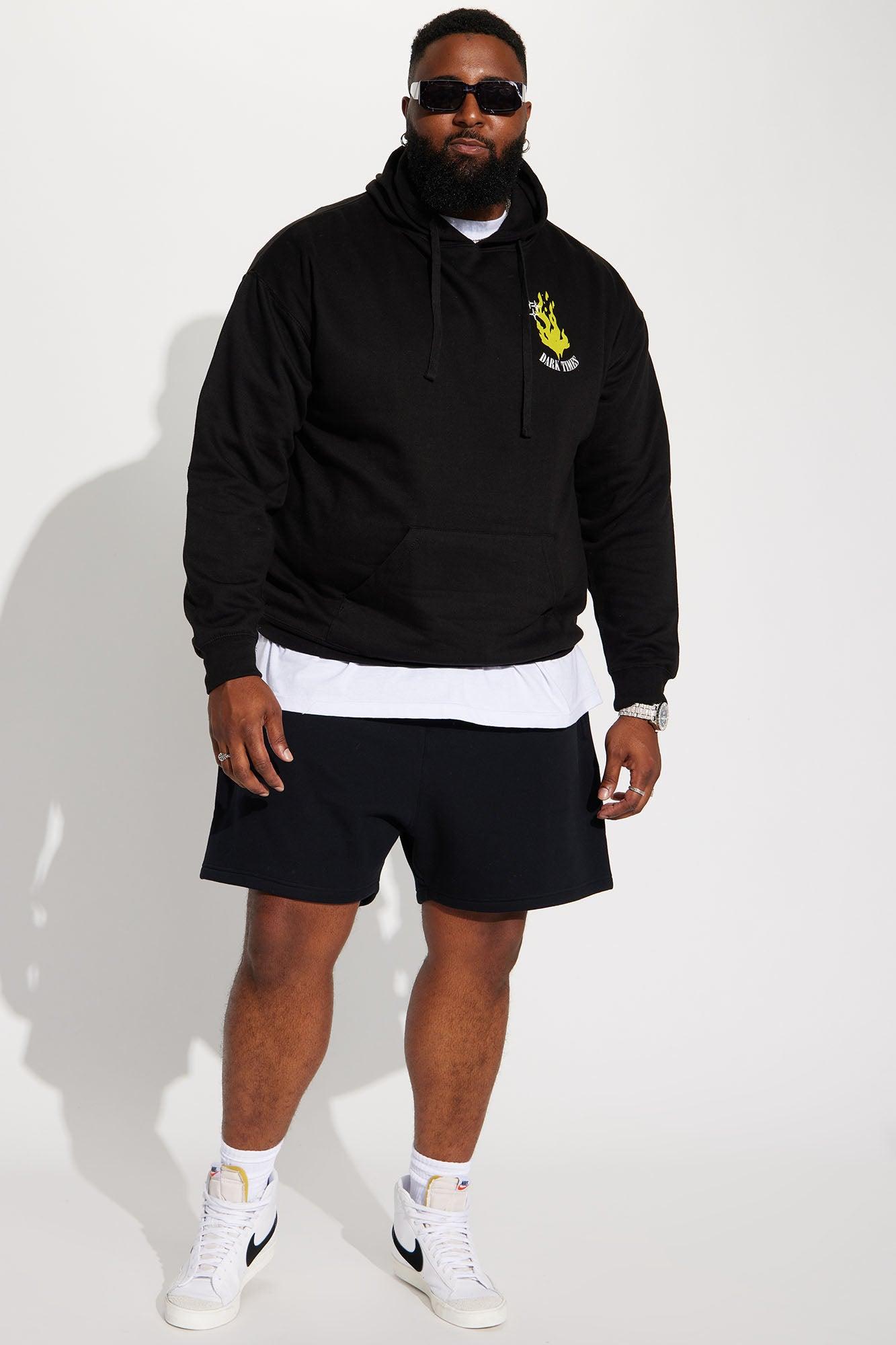 Tyson Oversize Heavyweight Sweat Shorts - Black Product Image