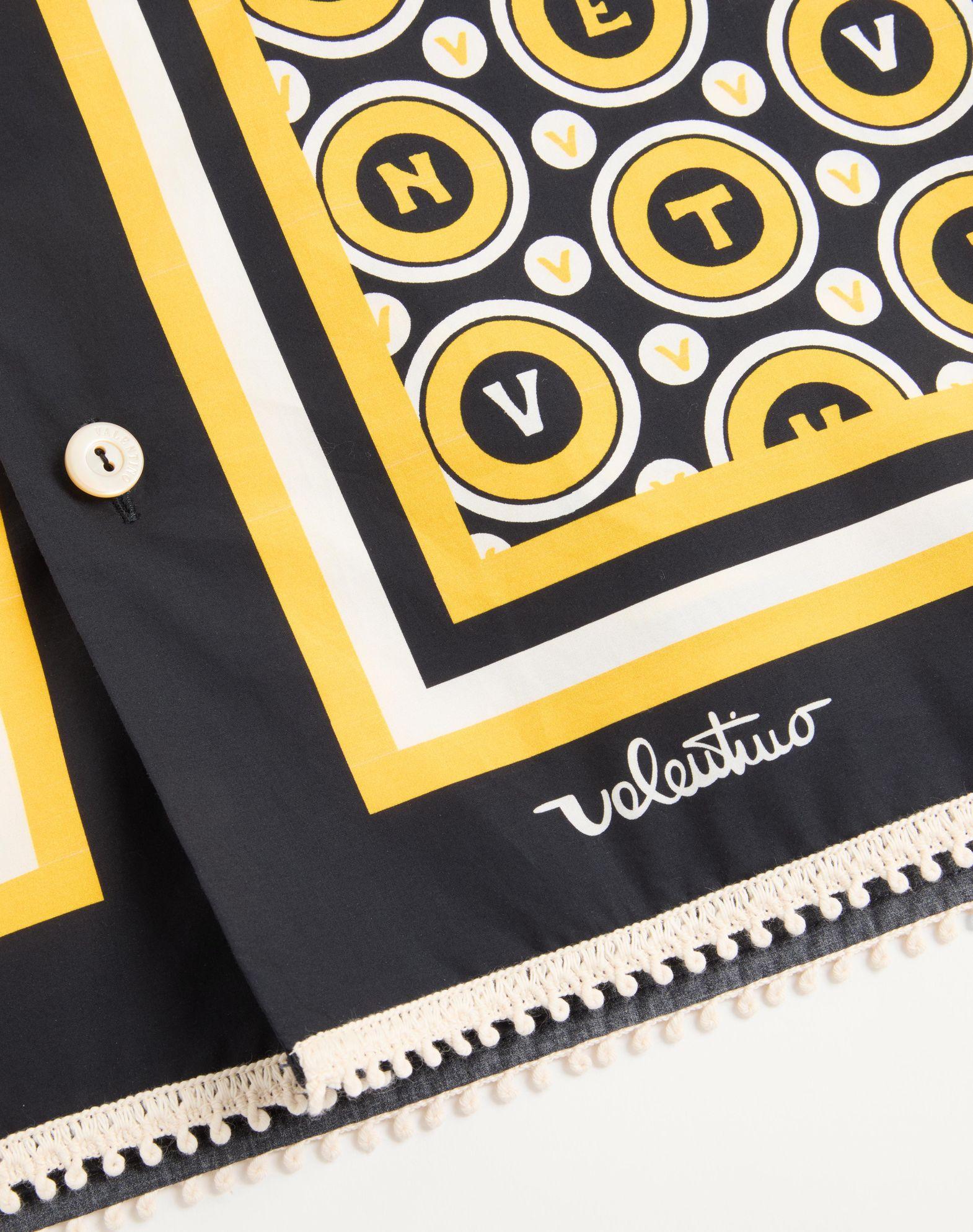 Cotton Poplin Bowling Shirt With Bulles Royales Print Product Image