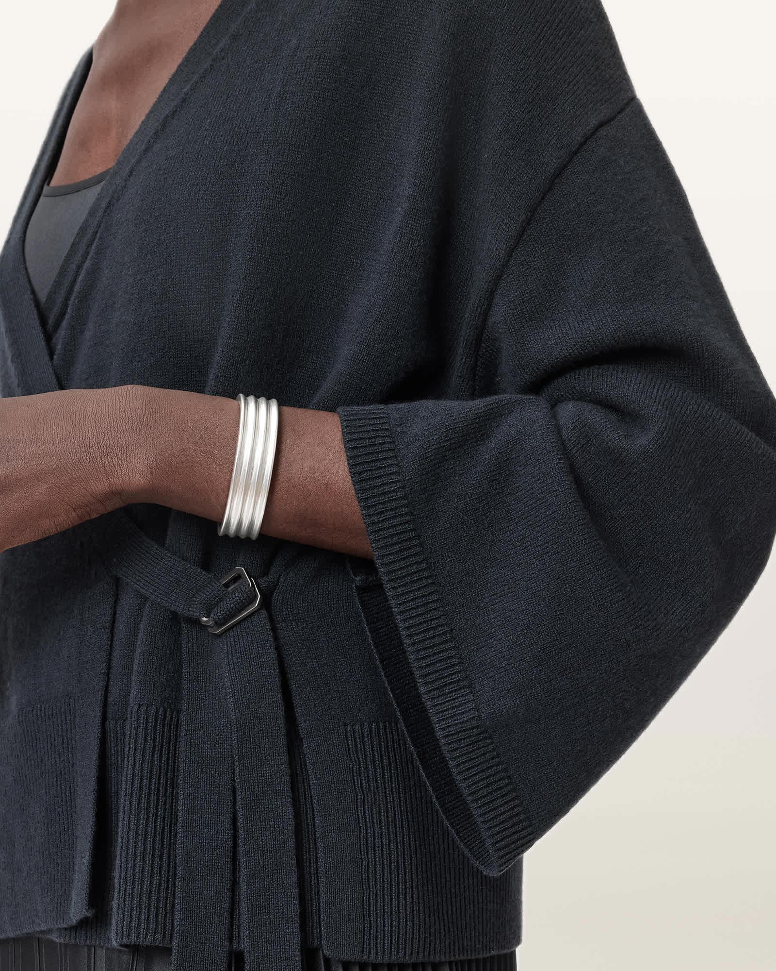 Janna Bangle WARM SILVER | ALLSAINTS US Product Image