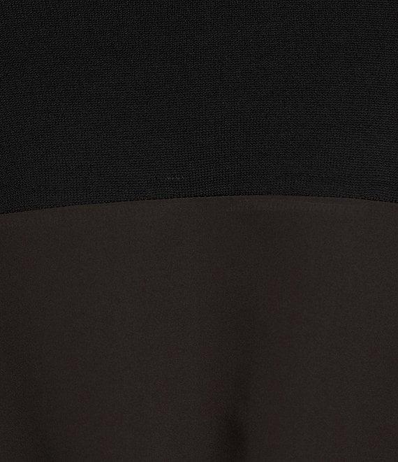 TILLEY Crew Neck Long Sleeve Mixed Media Sweater Dress Product Image