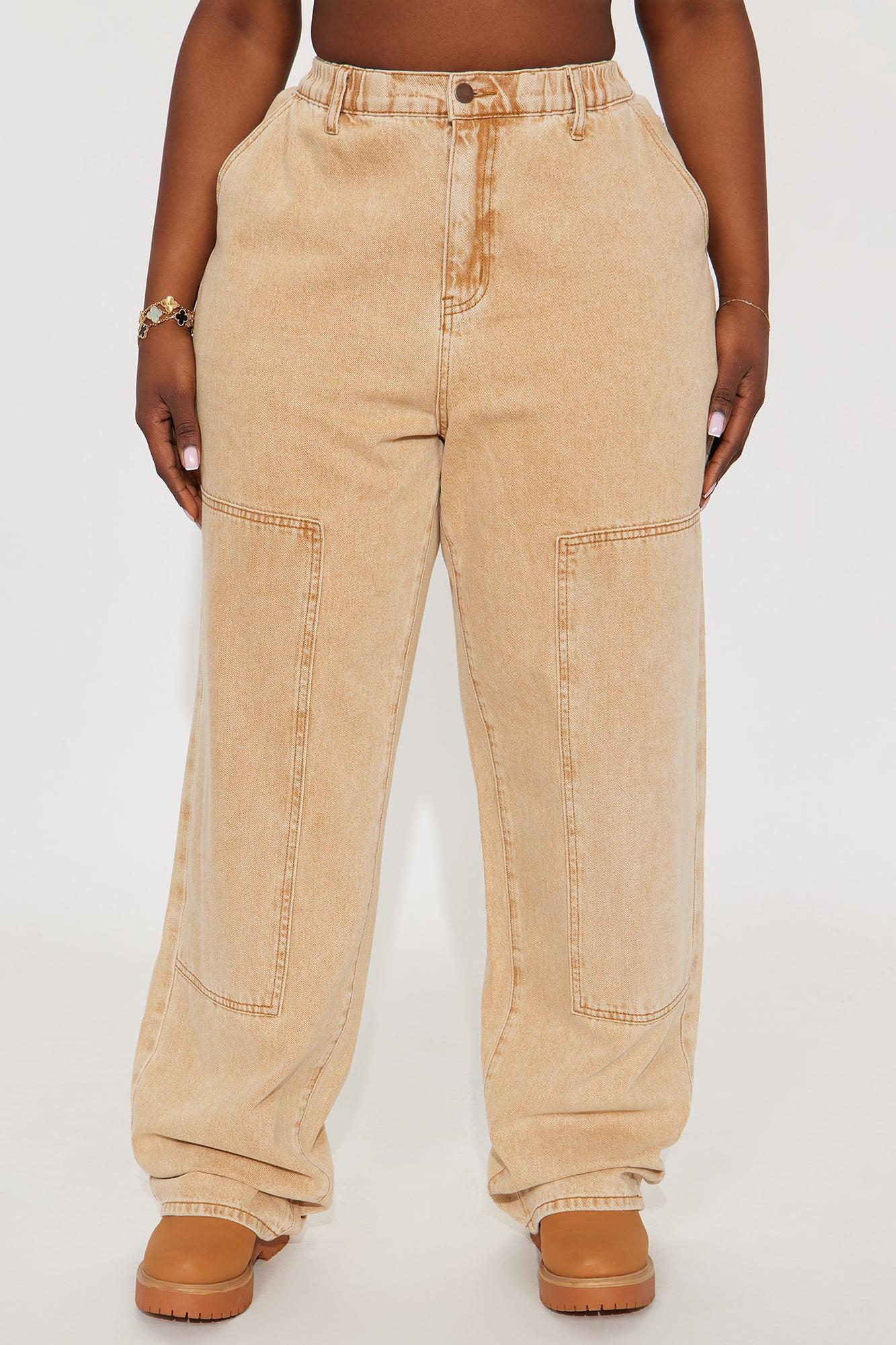 Remi Wide Leg Jogger - Khaki Female Product Image