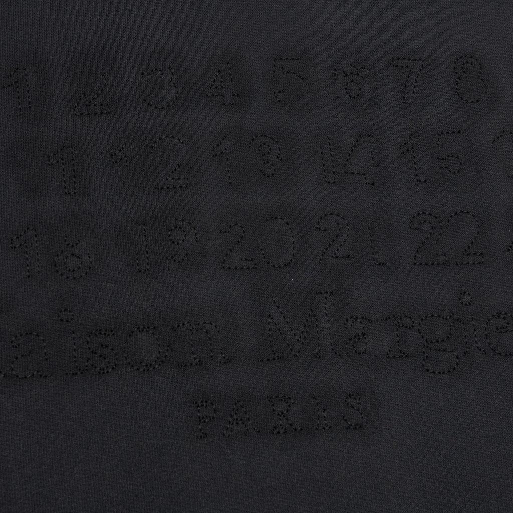 Reverse Applicated Stitch Logo Zipped Hoodie - Washed Black Male Product Image